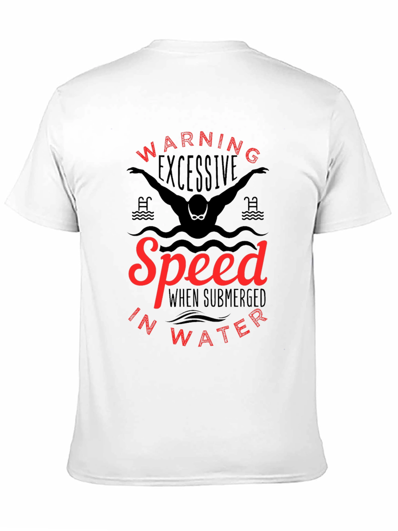 Warning: Excessive Speed Swimmer Graphic Tee