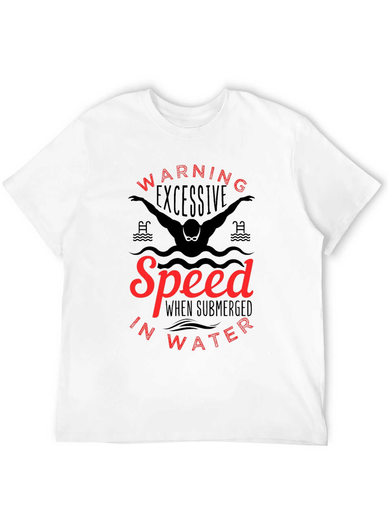 Warning: Excessive Speed Swimmer Graphic Tee