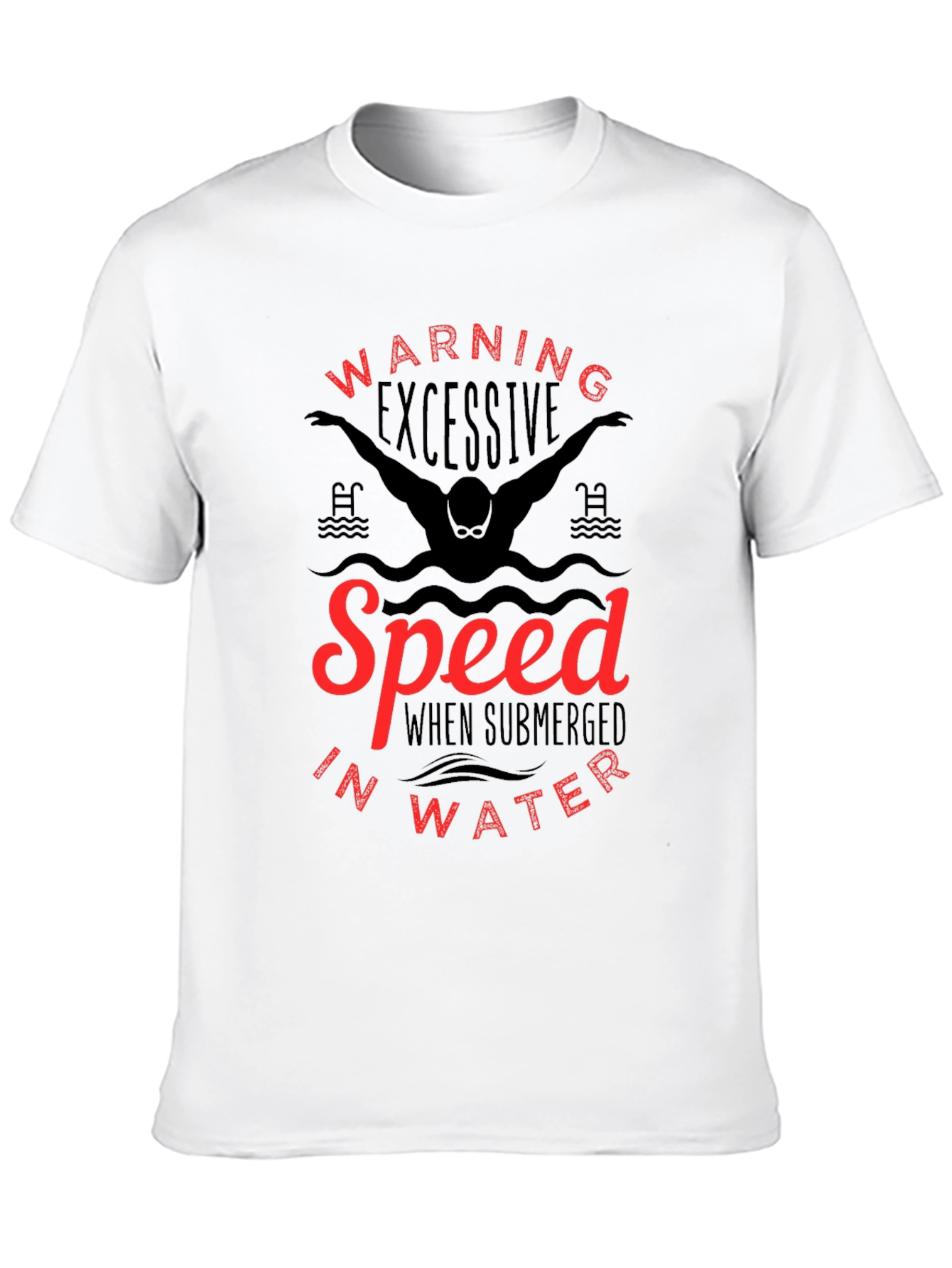 Warning: Excessive Speed Swimmer Graphic Tee