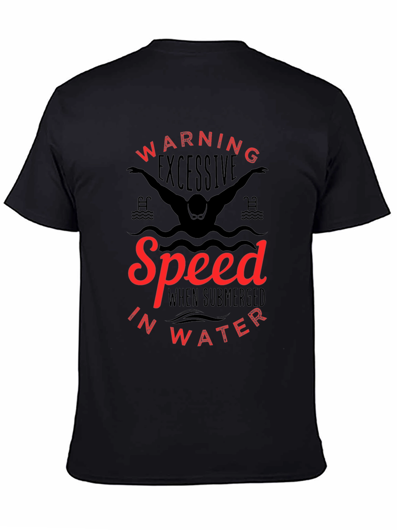 Warning: Excessive Speed Swimmer Graphic Tee