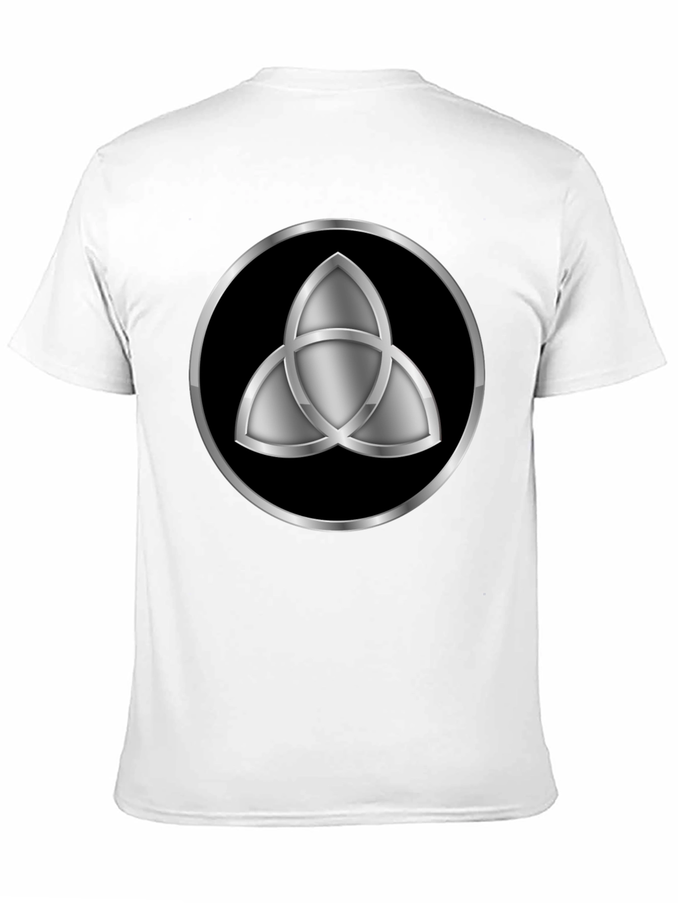 Dark Symbol T-Shirt - Silver Triquetra Graphic Tee