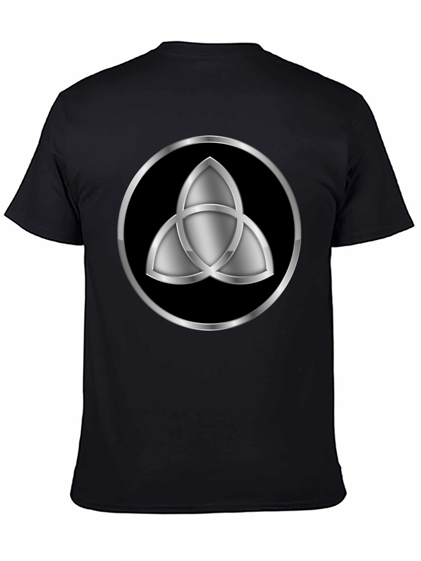 Dark Symbol T-Shirt - Silver Triquetra Graphic Tee