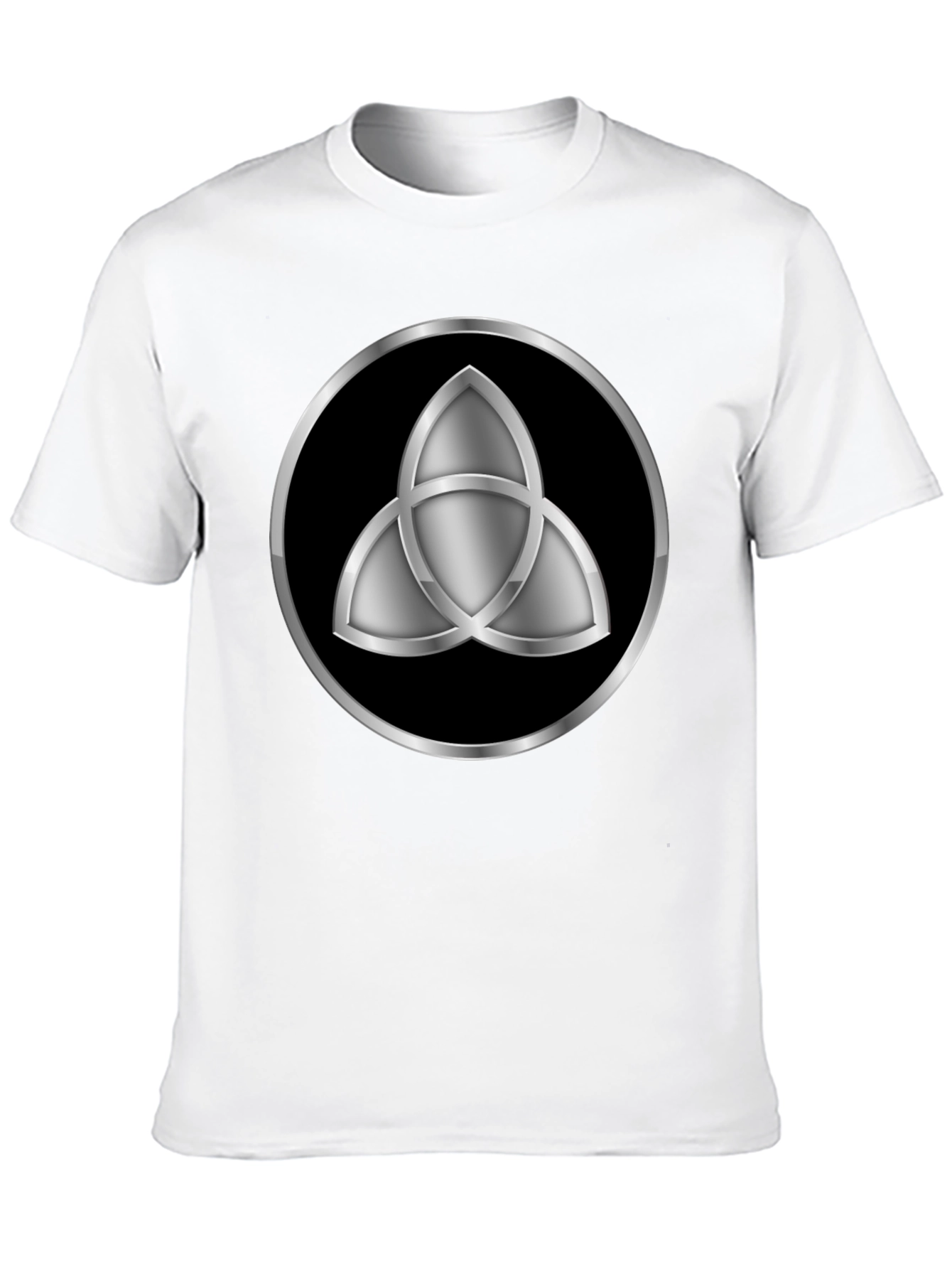 Dark Symbol T-Shirt - Silver Triquetra Graphic Tee