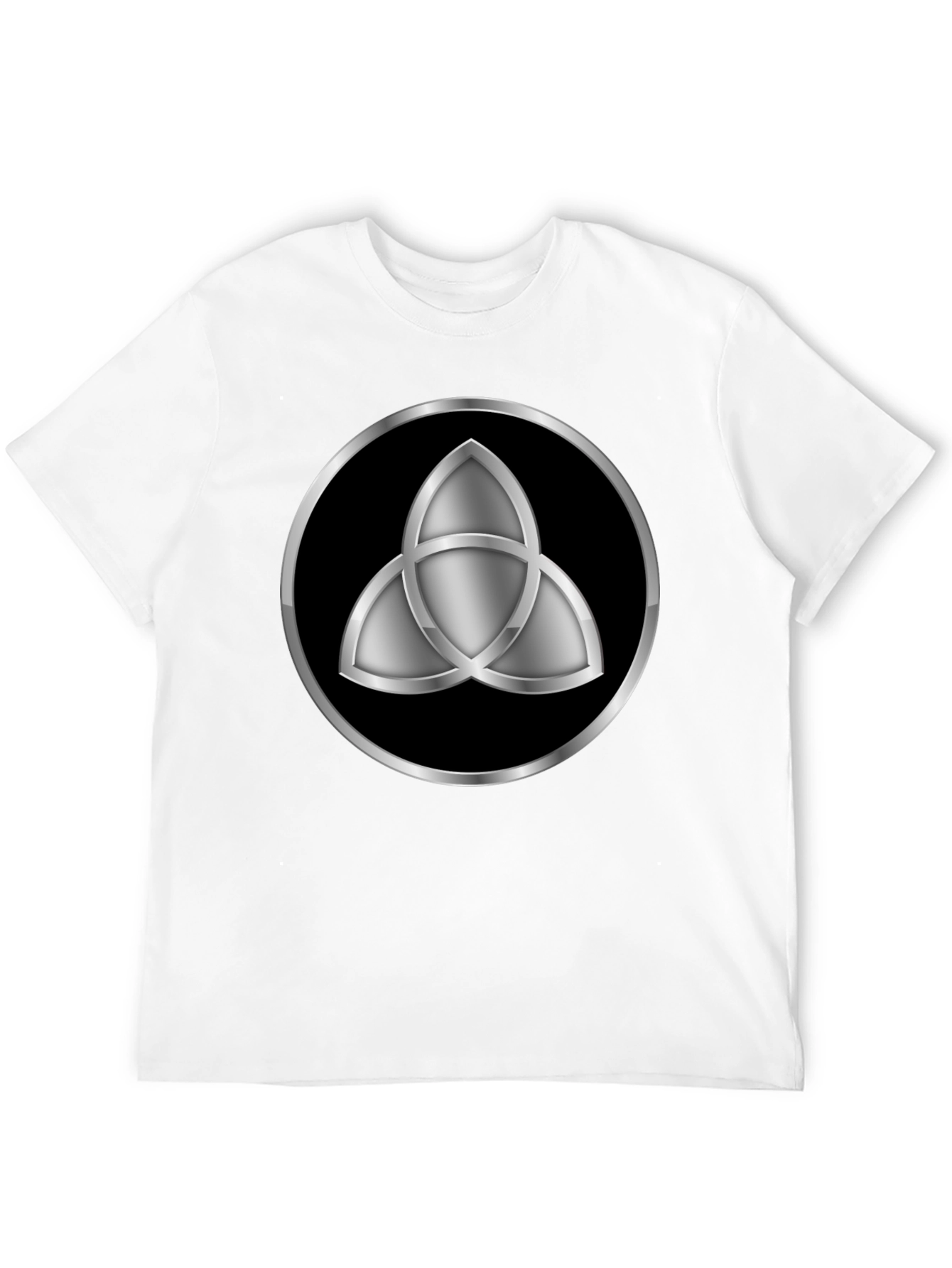 Dark Symbol T-Shirt - Silver Triquetra Graphic Tee