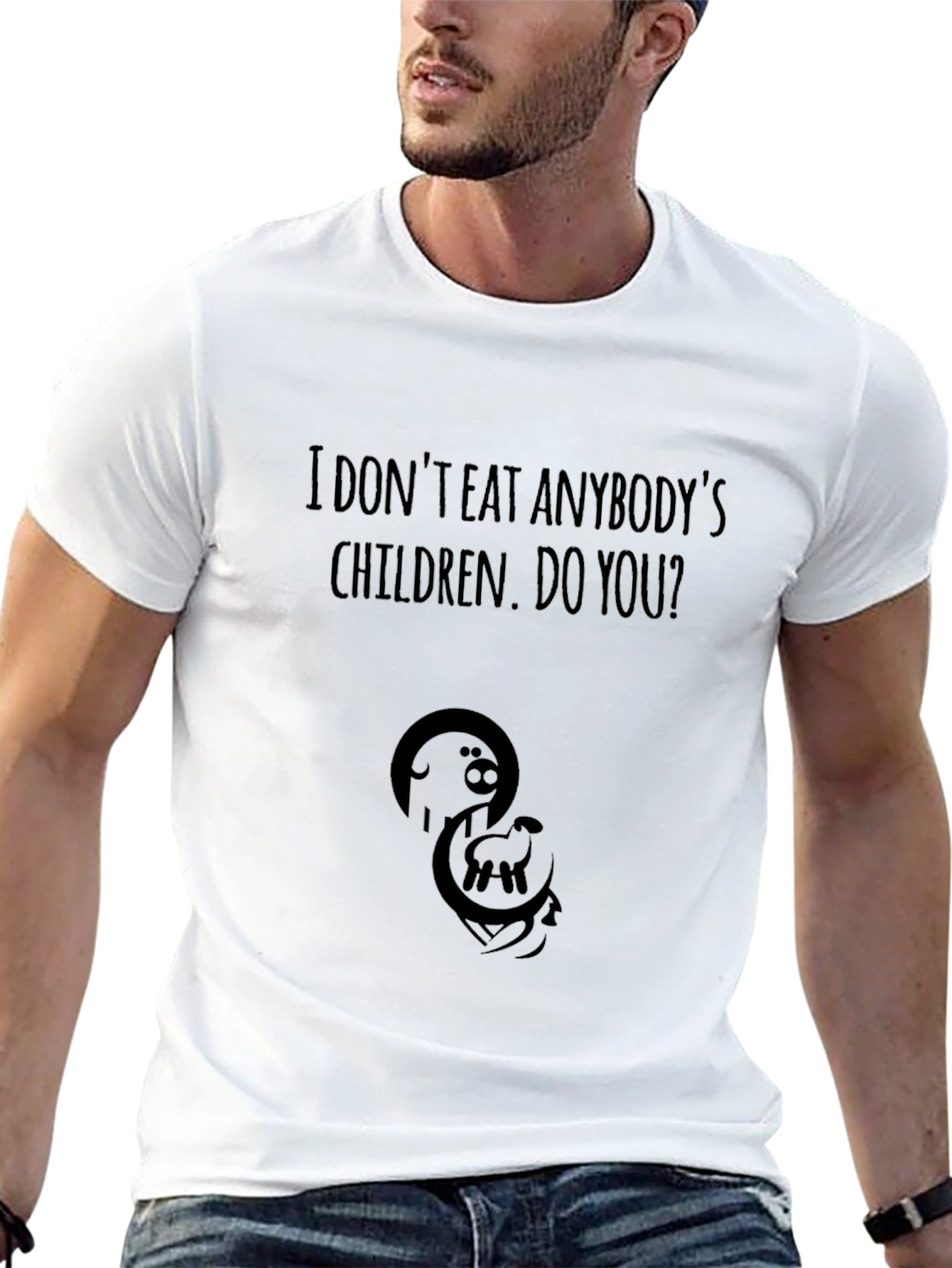 Vegan Slogan Tee: I Dont Eat Anybodys Children