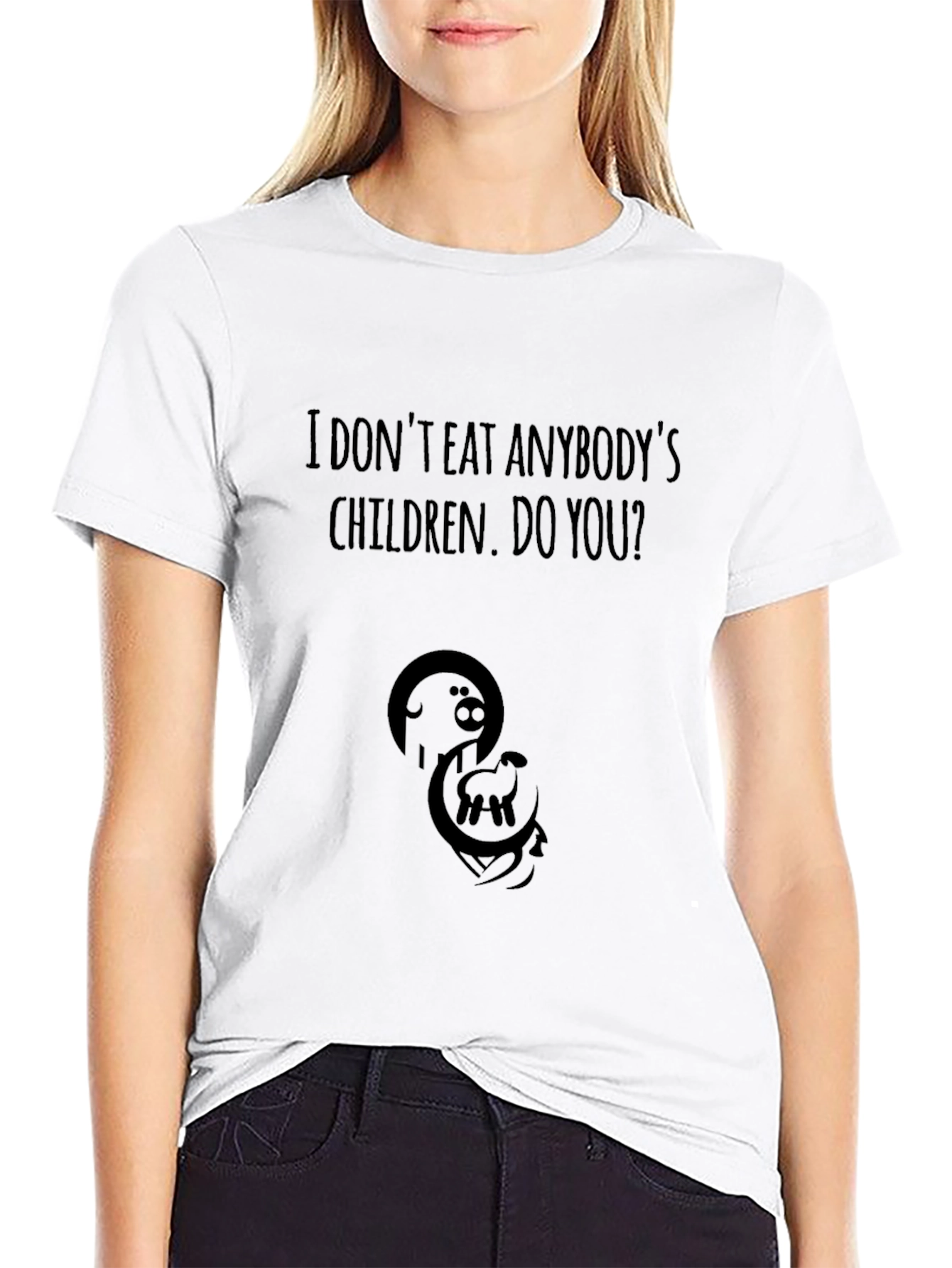 Vegan Slogan Tee: I Dont Eat Anybodys Children