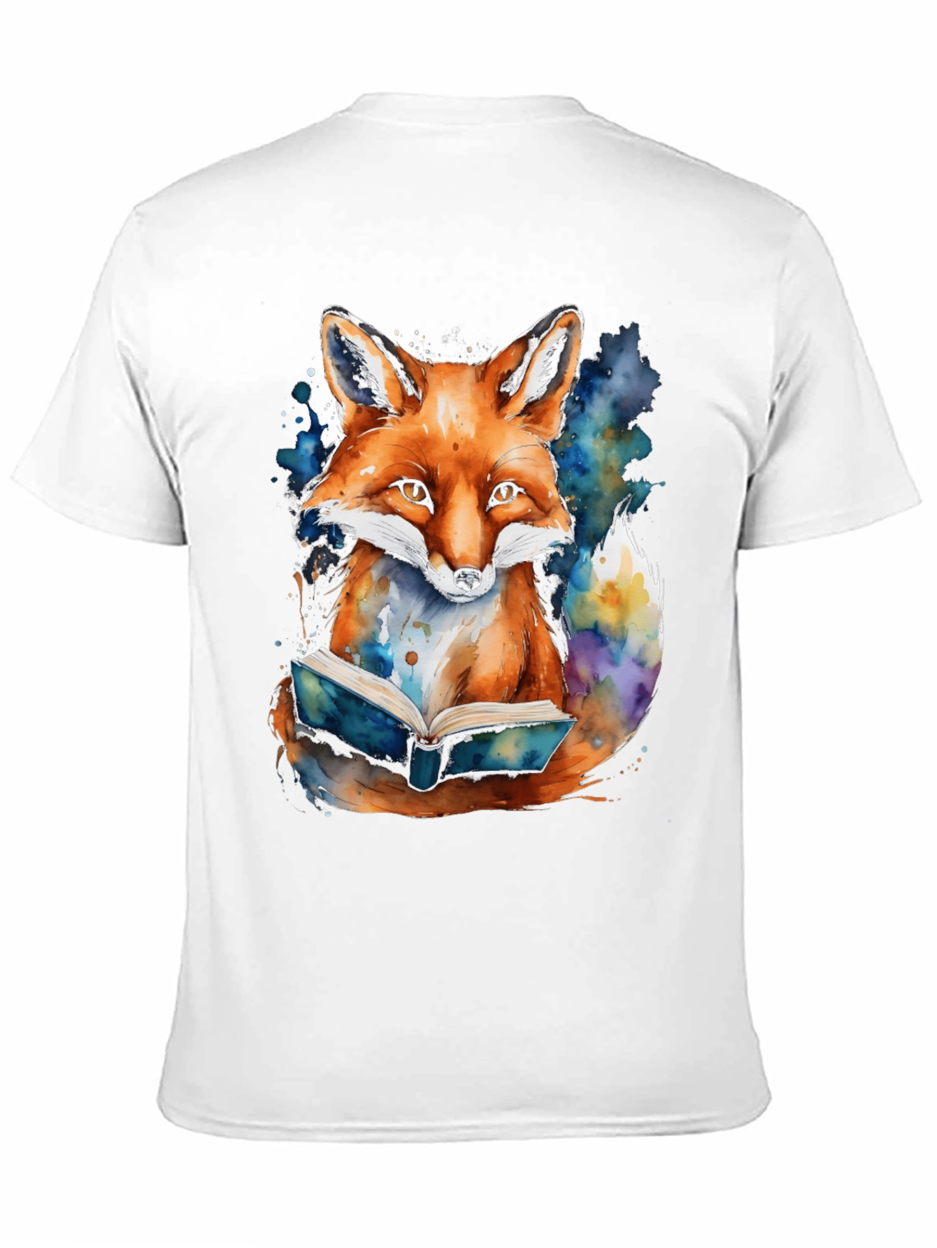 Fox Reading Book Graphic T-Shirt