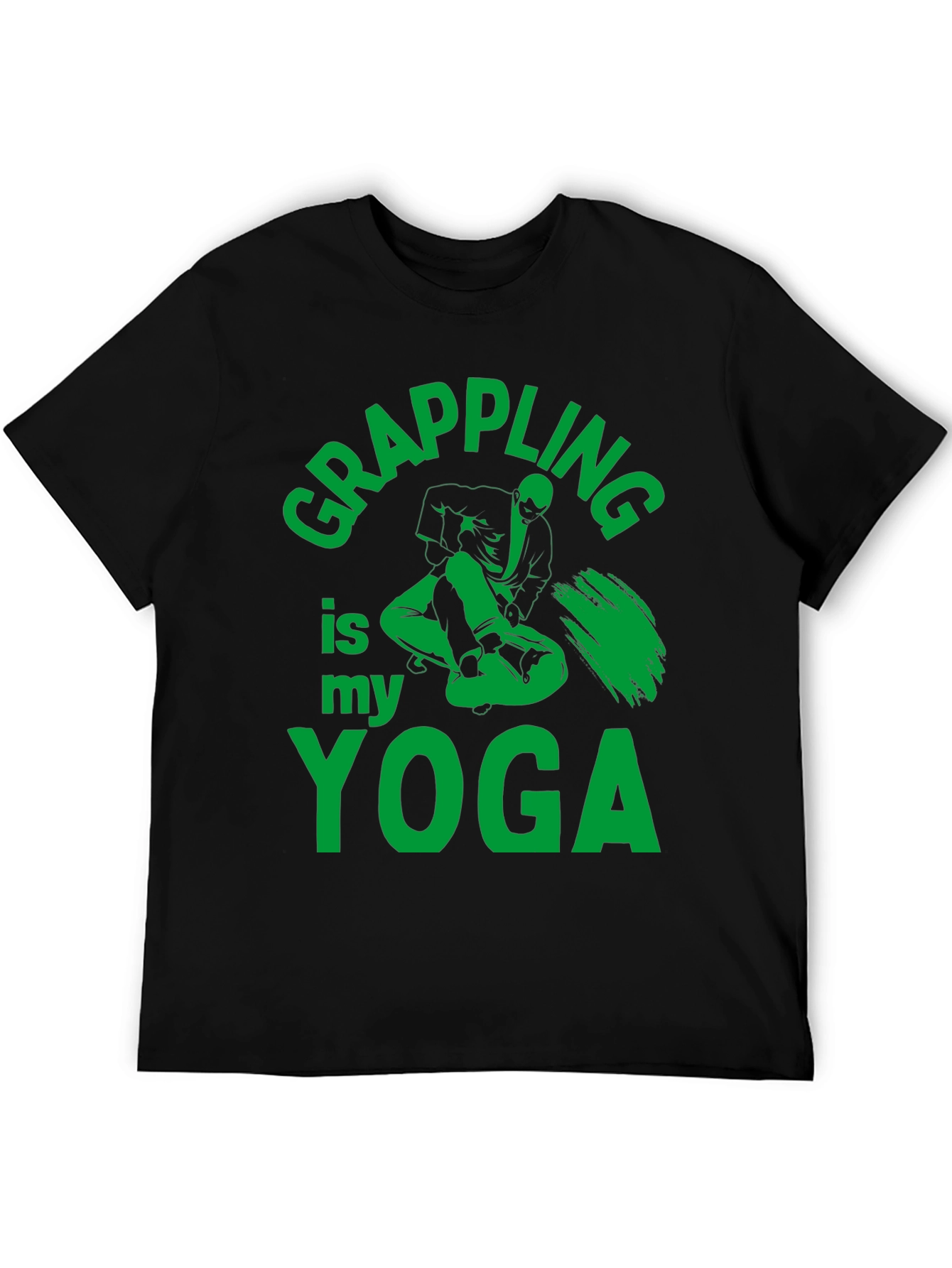 Grappling is My Yoga Mens Black T-Shirt
