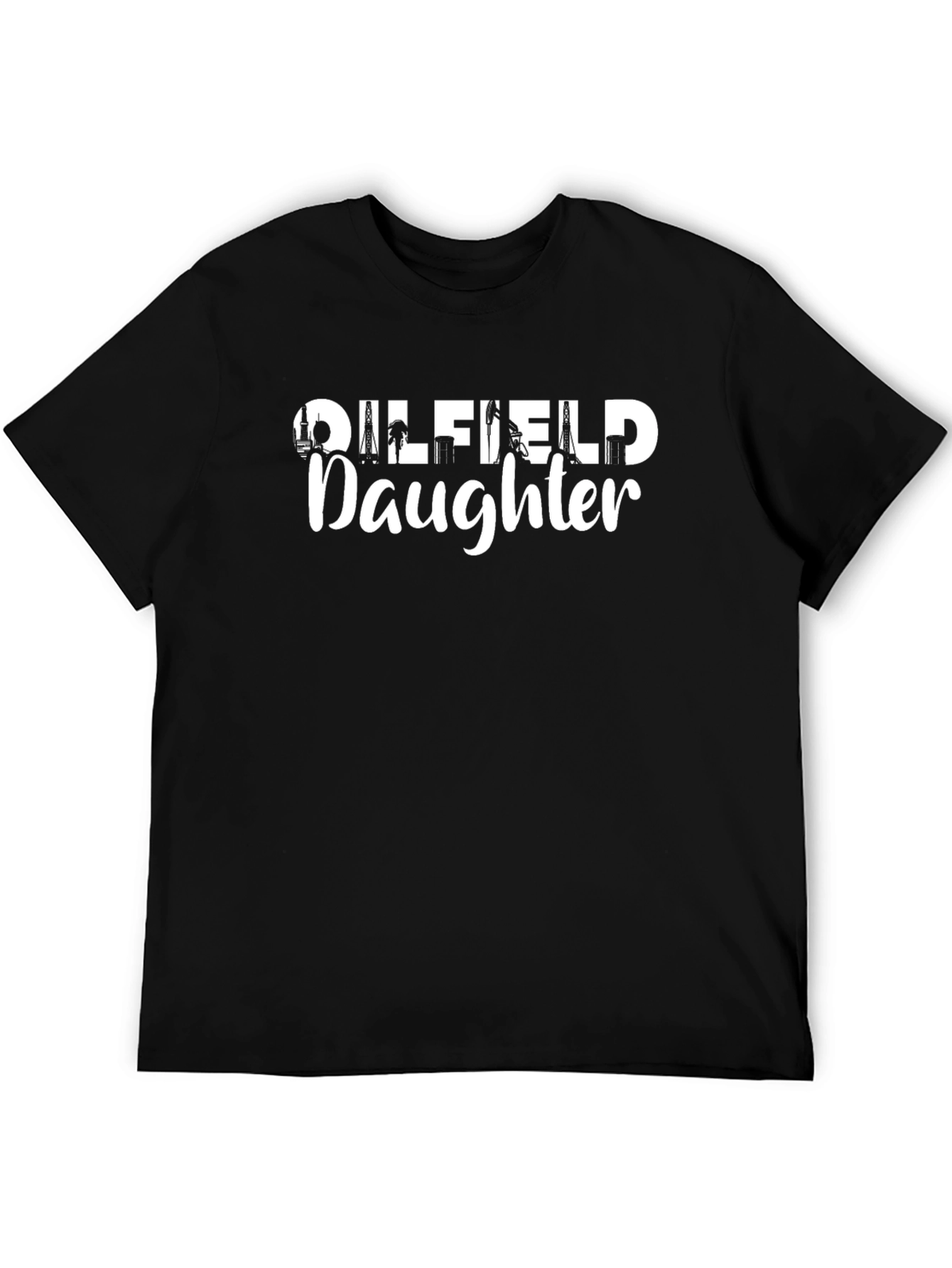 Oilfield Daughter Graphic Tee - Black Cotton Blend T-Shirt
