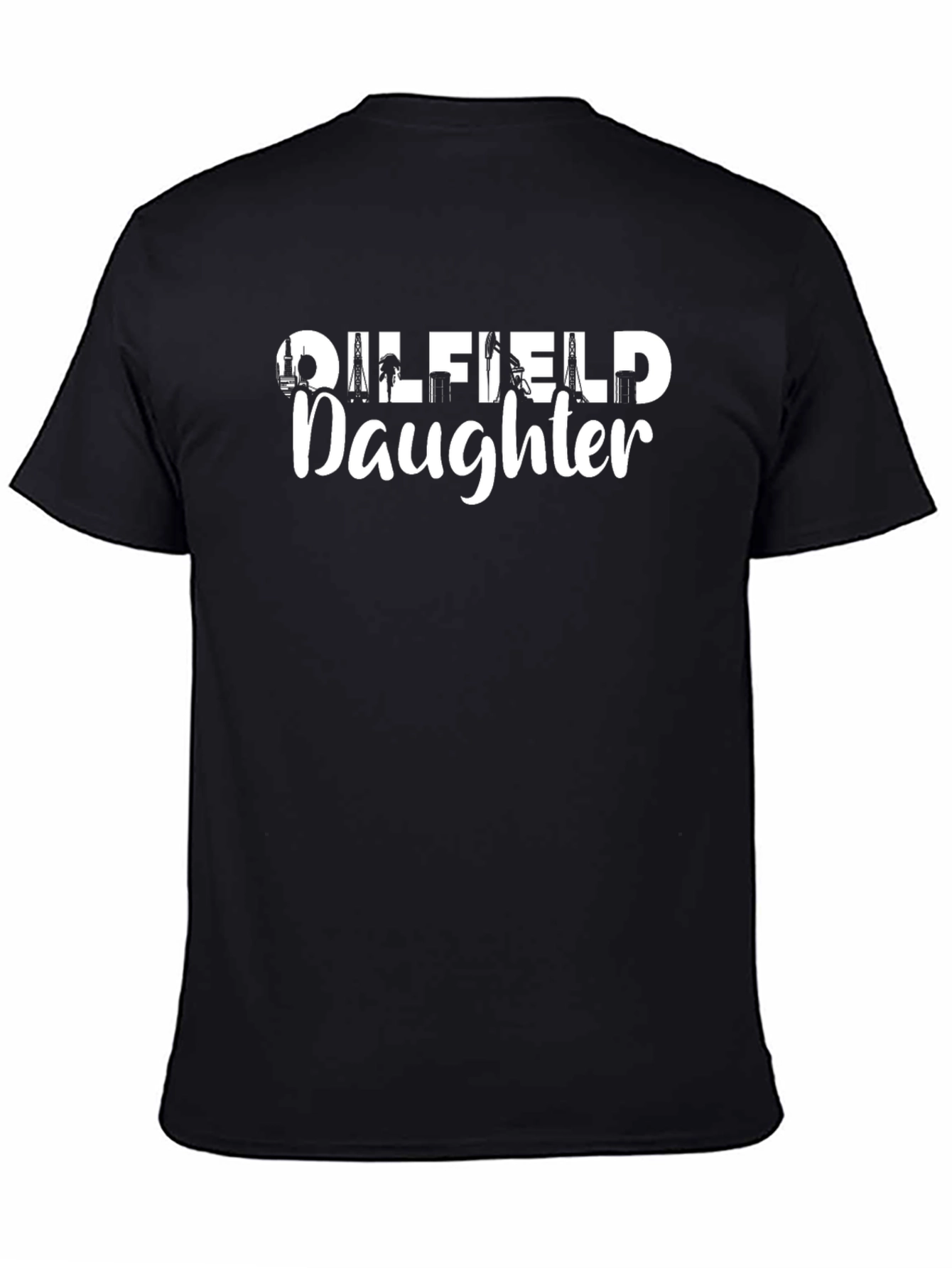Oilfield Daughter Graphic Tee - Black Cotton Blend T-Shirt