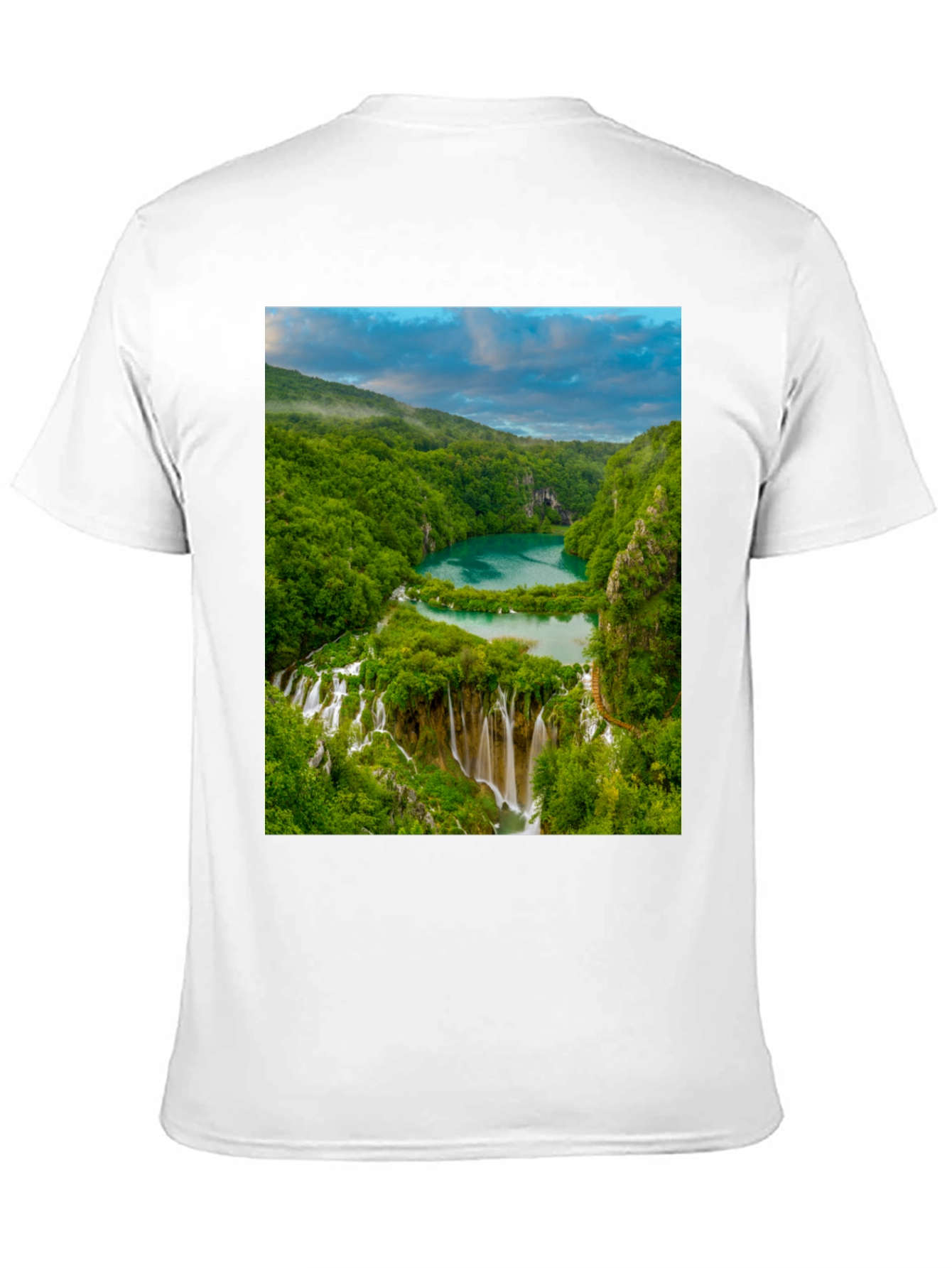 Waterfall Graphic Tee - Nature Lovers Black T-Shirt