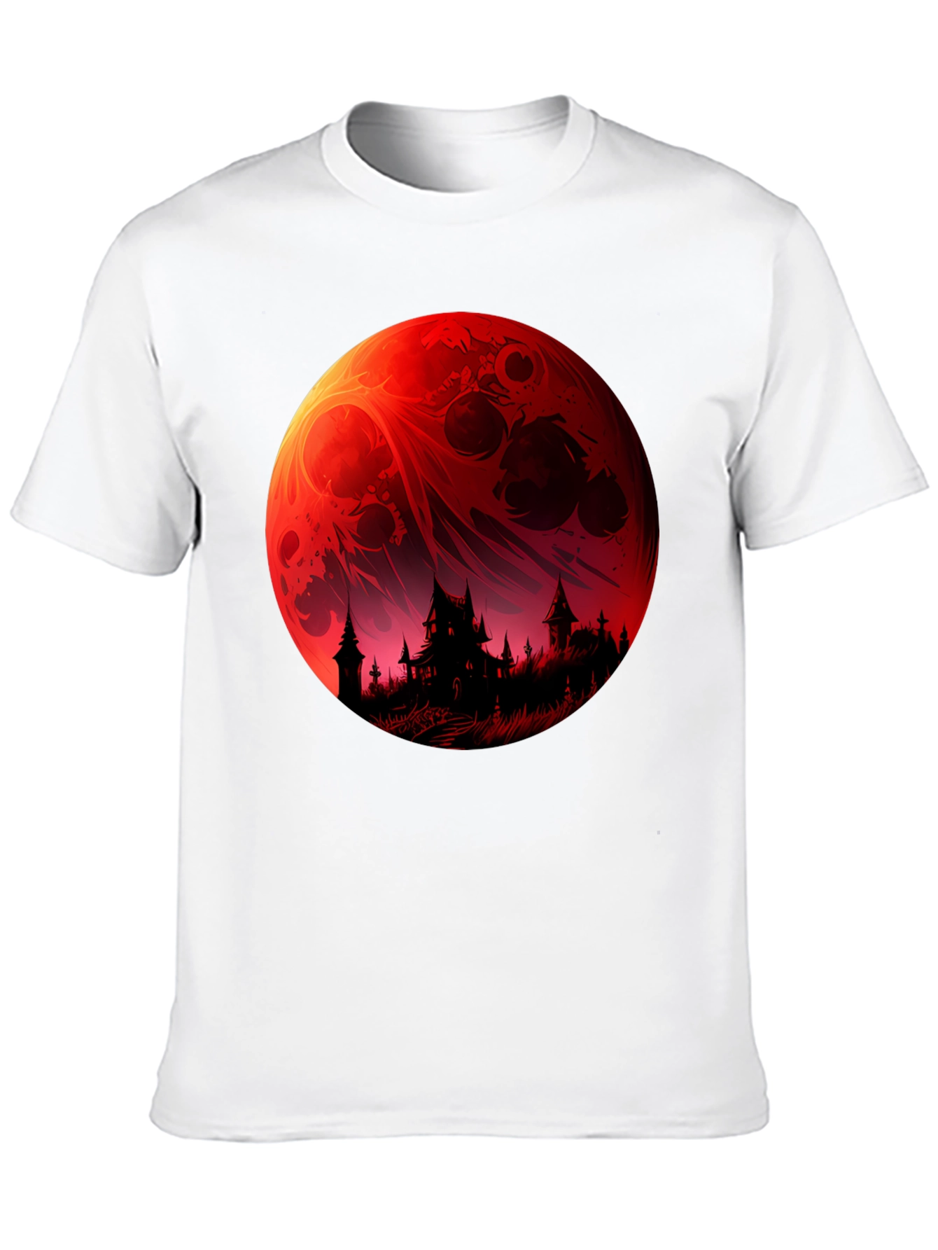 Blood Moon Castle Graphic Tee - Unique Design