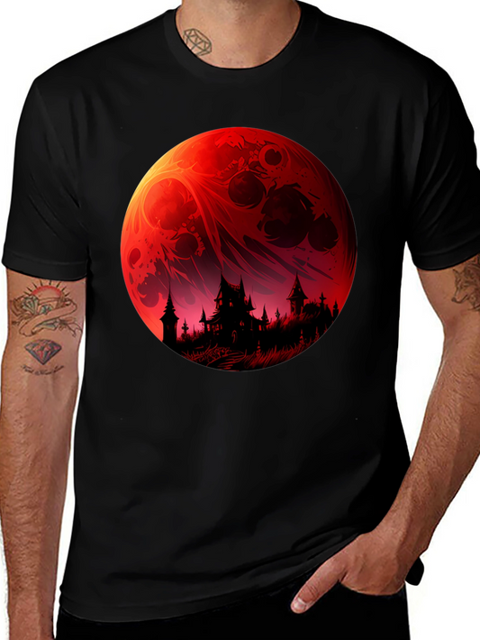 Blood Moon Castle Graphic Tee - Unique Design