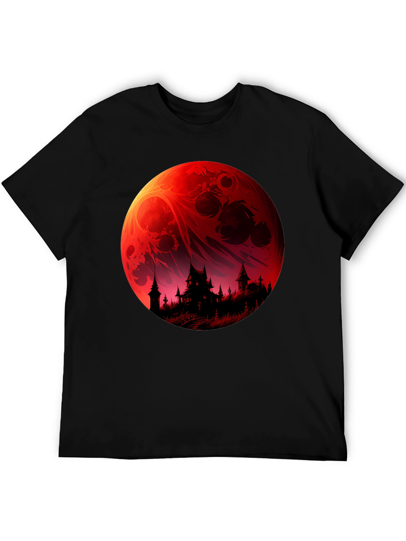 Blood Moon Castle Graphic Tee - Unique Design
