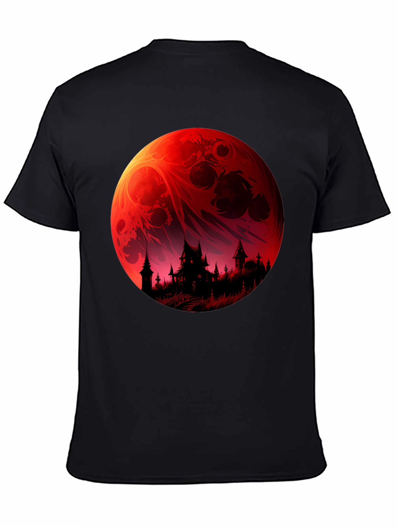 Blood Moon Castle Graphic Tee - Unique Design