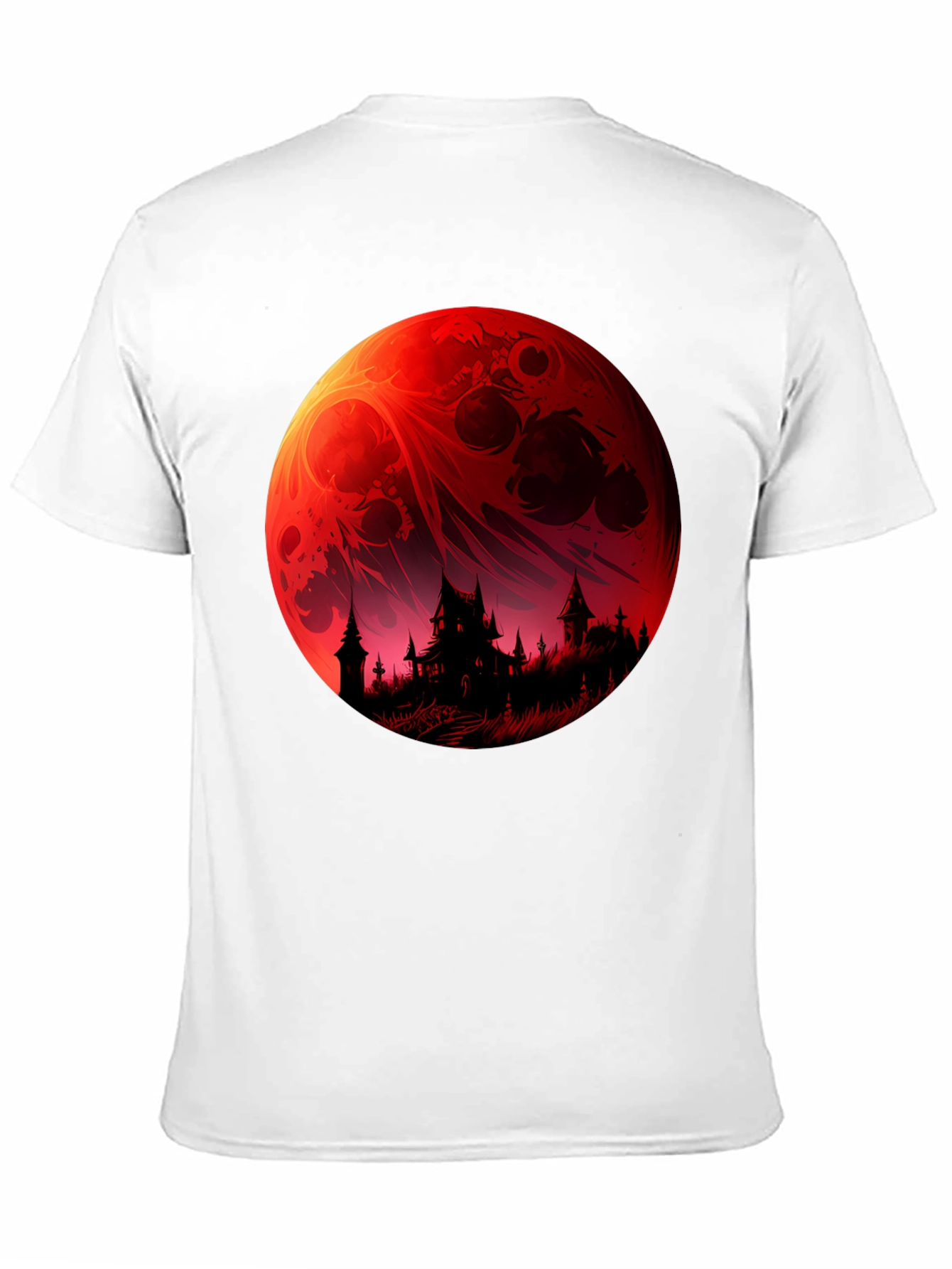 Blood Moon Castle Graphic Tee - Unique Design