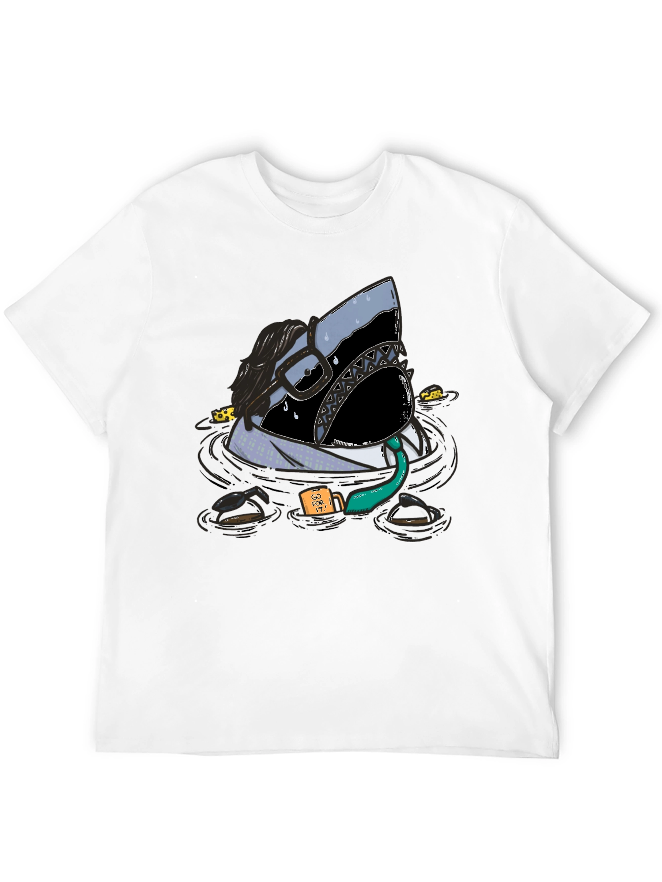 Shark Business T-Shirt: Funny Novelty Tee for Men