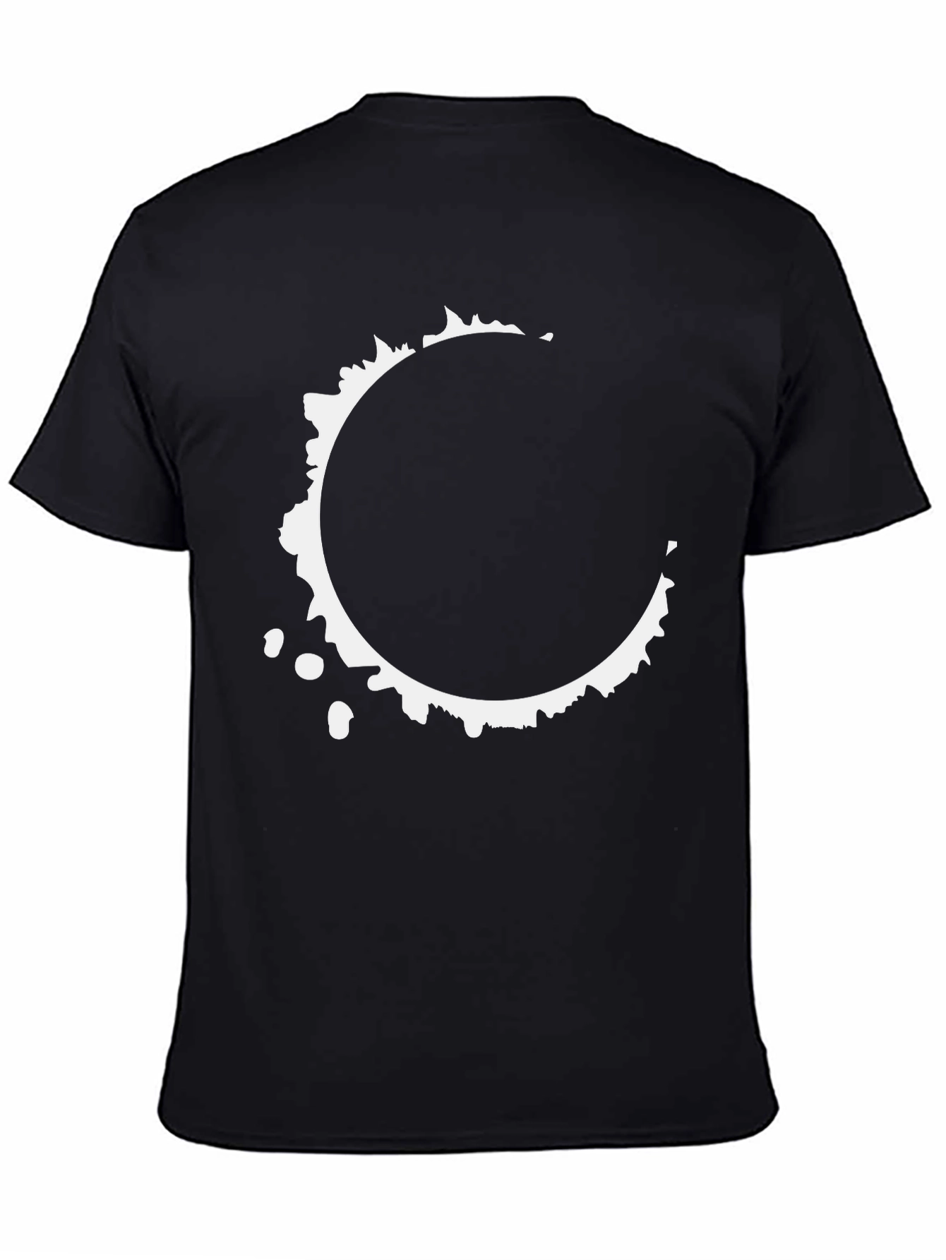 Abstract Circle Graphic Tee - Stylish Black T-Shirt