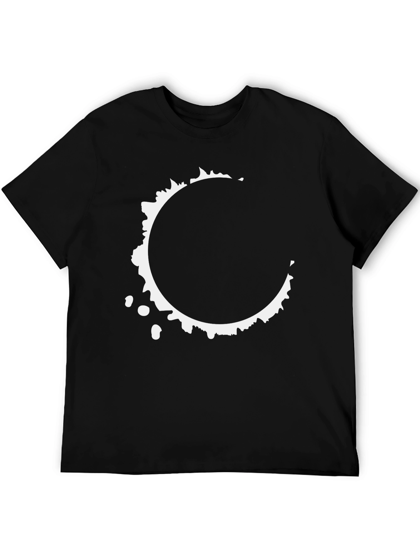 Abstract Circle Graphic Tee - Stylish Black T-Shirt