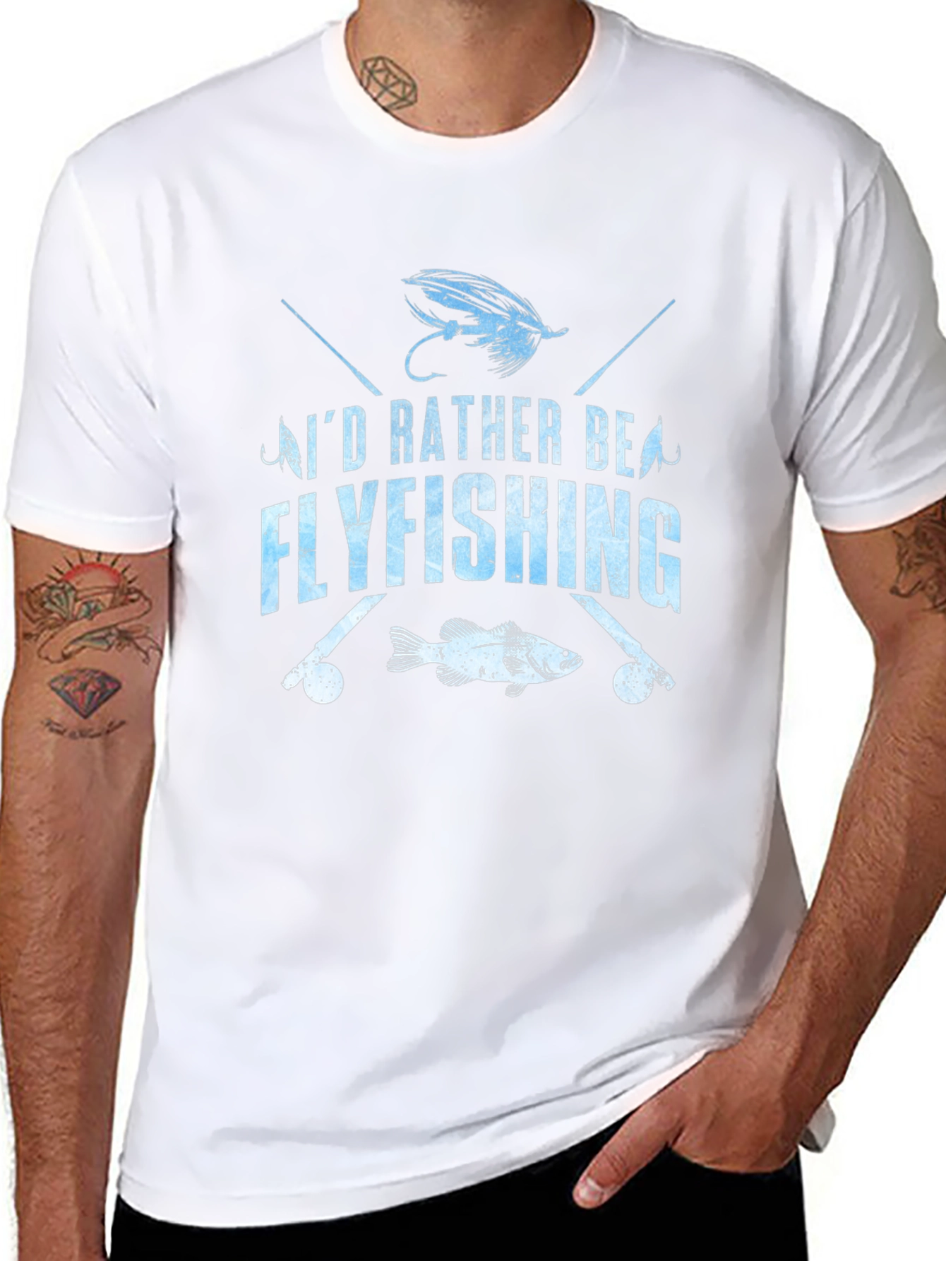 Fly Fishing T-Shirt - Id Rather Be Flyfishing