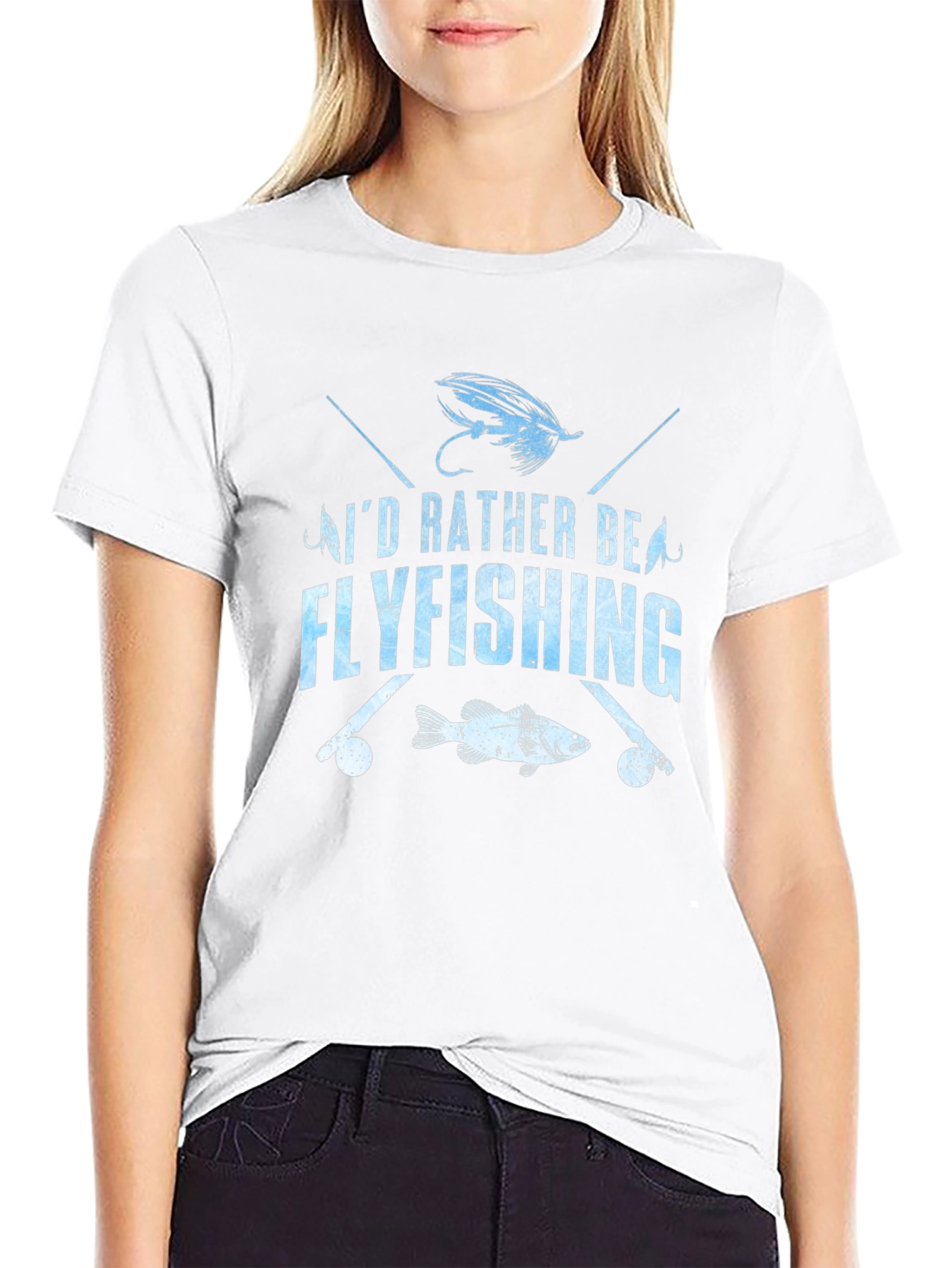 Fly Fishing T-Shirt - Id Rather Be Flyfishing