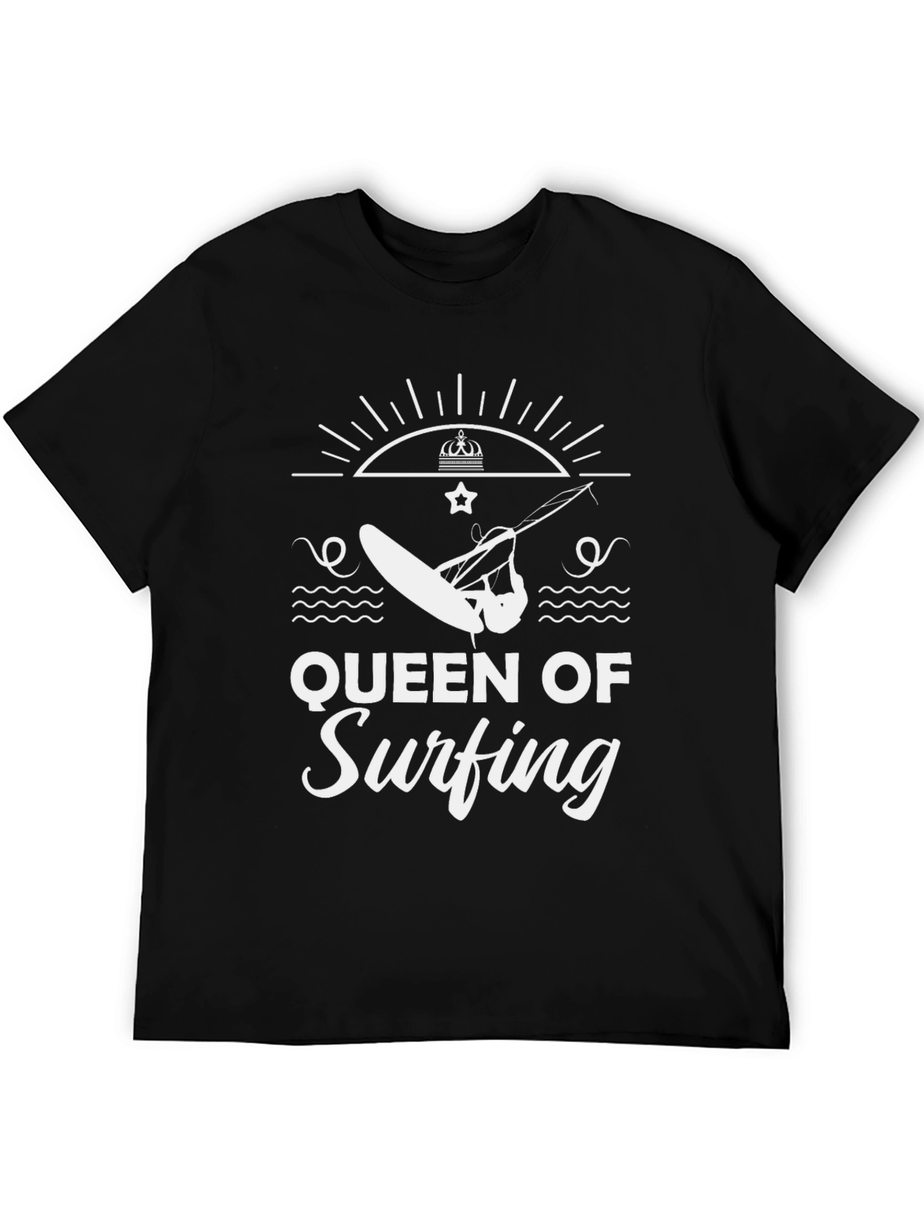 Queen of Surfing Graphic Tee - Black