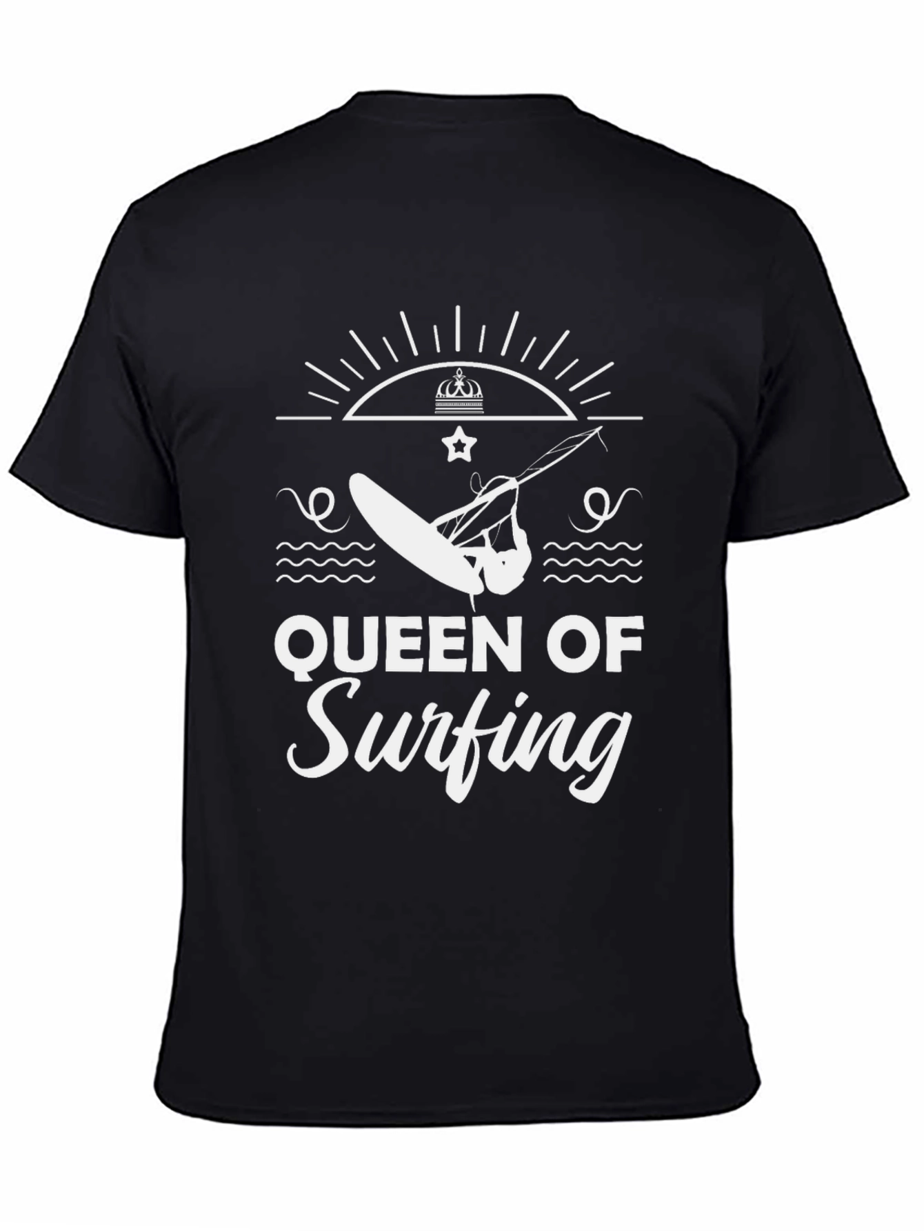 Queen of Surfing Graphic Tee - Black