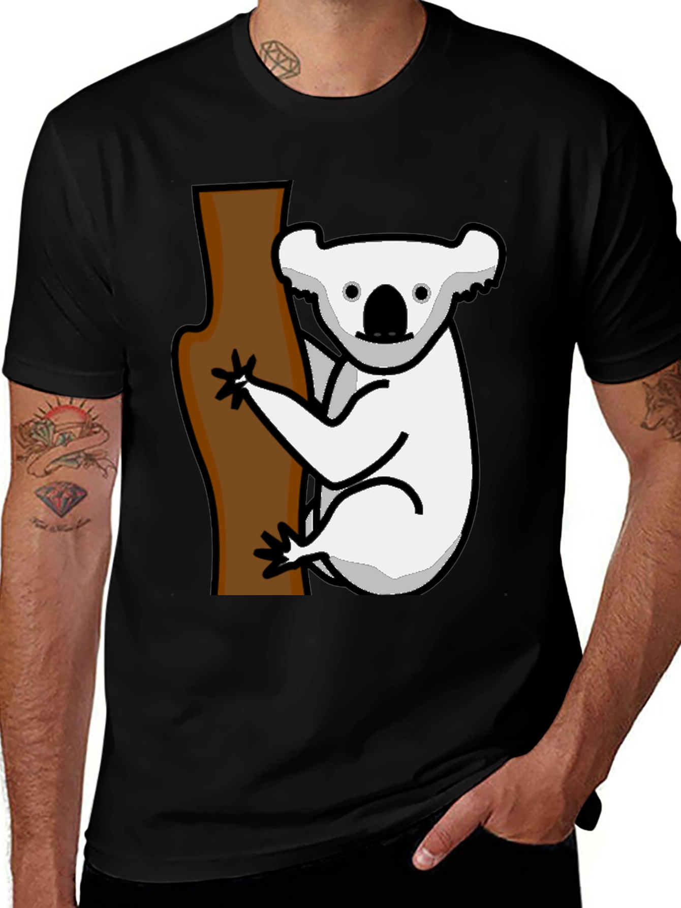 Koala Tree Graphic Tee - Black