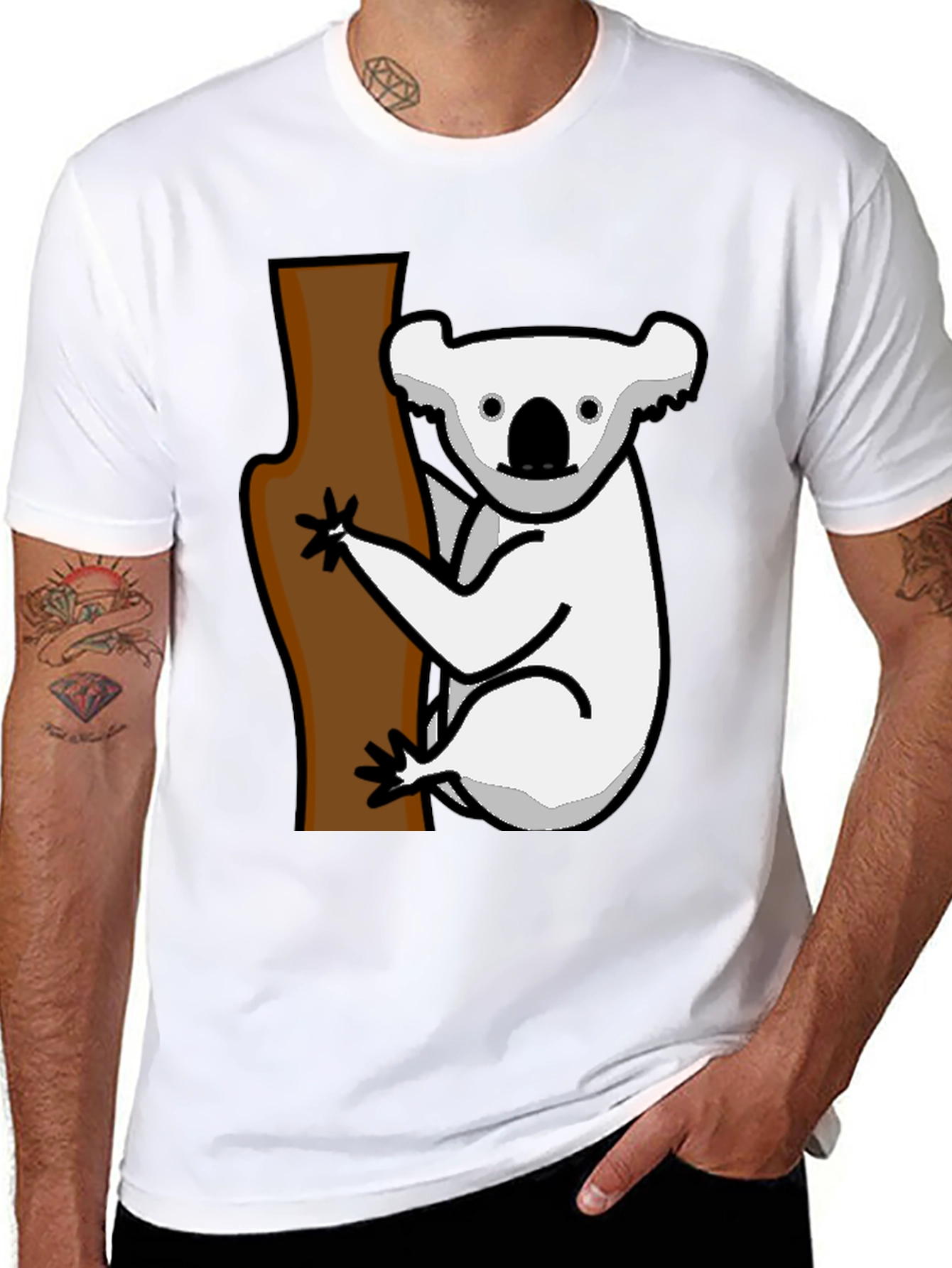 Koala Tree Graphic Tee - Black