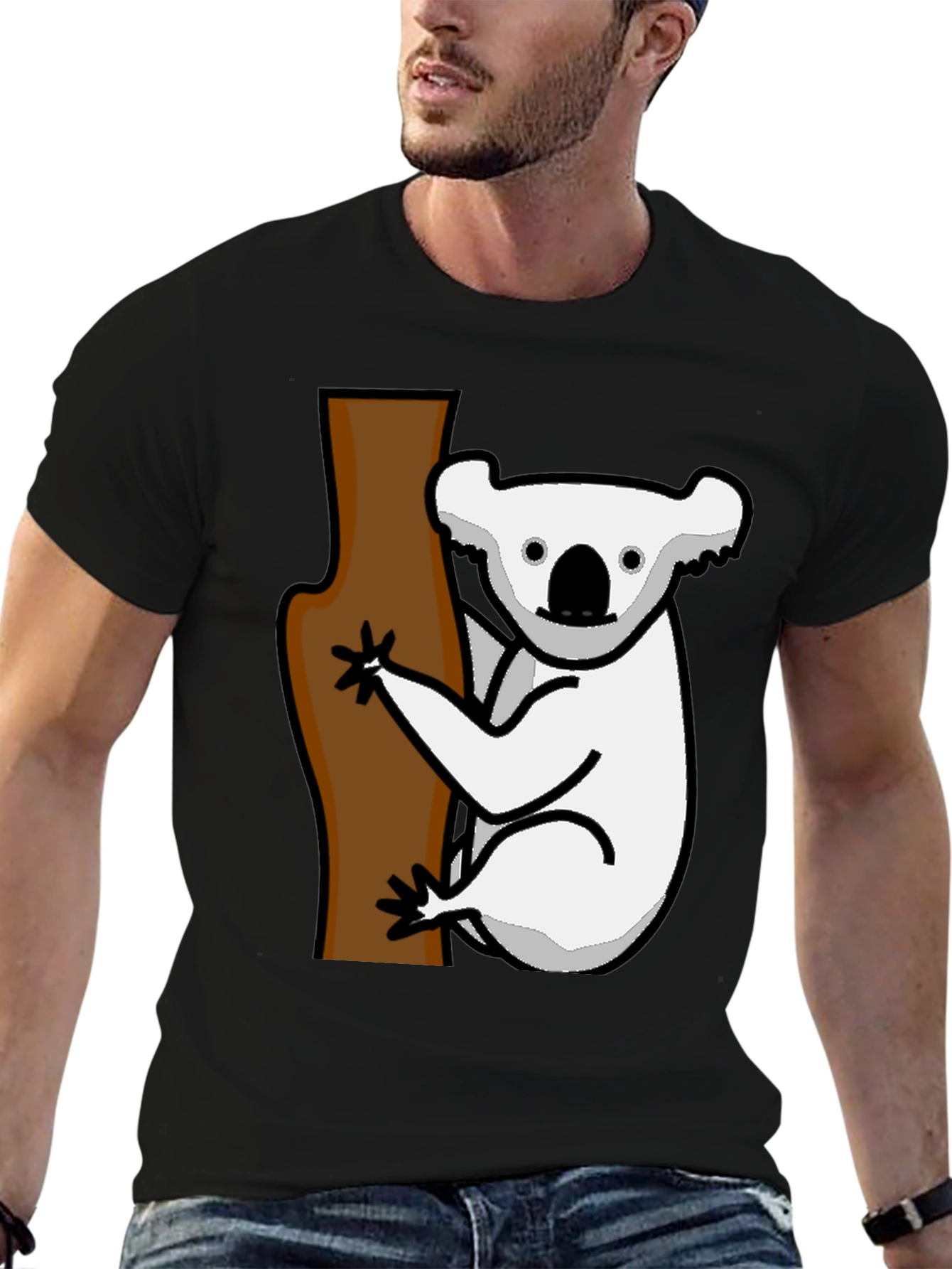 Koala Tree Graphic Tee - Black