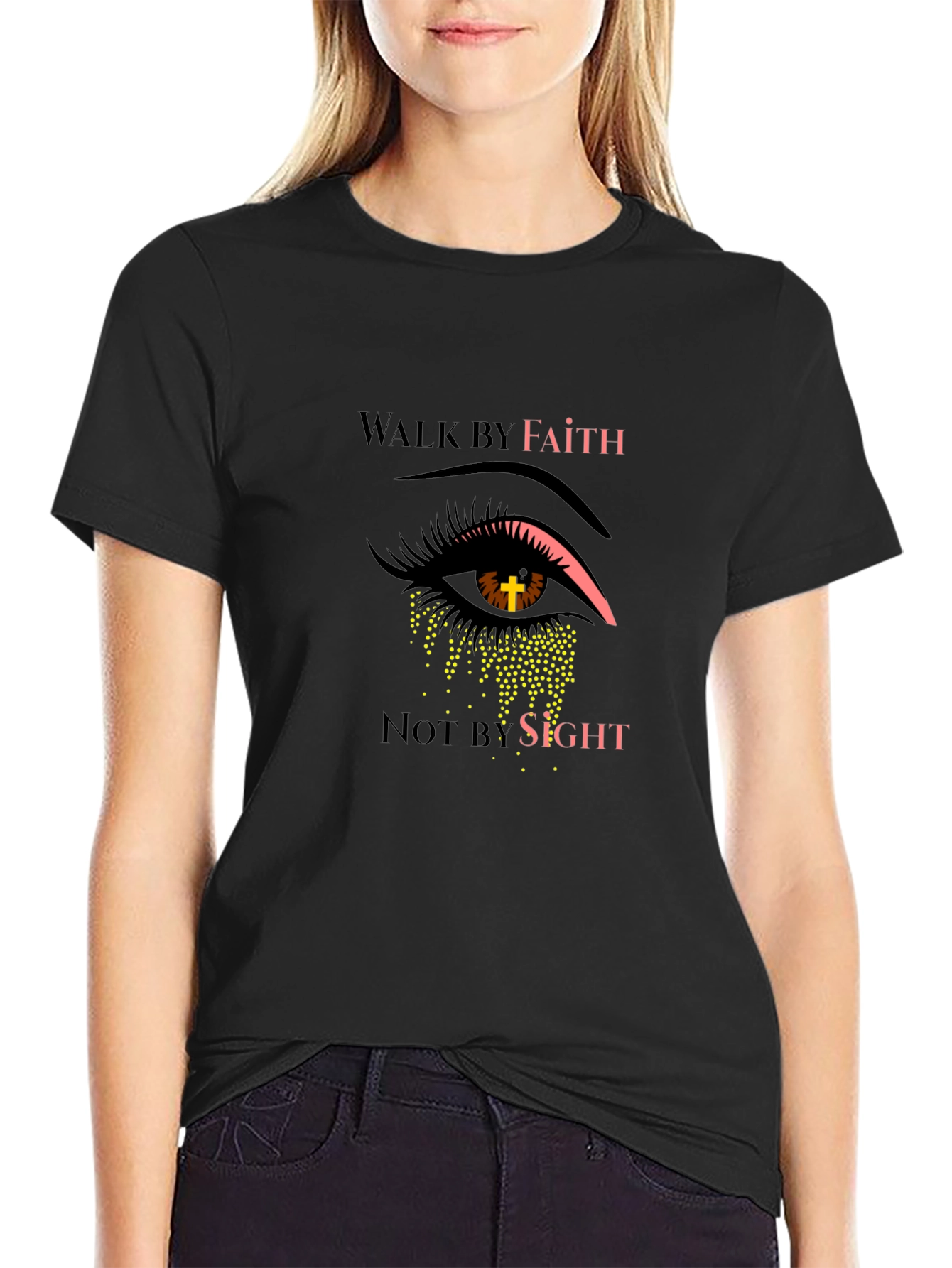 Walk By Faith Graphic Print T-Shirt