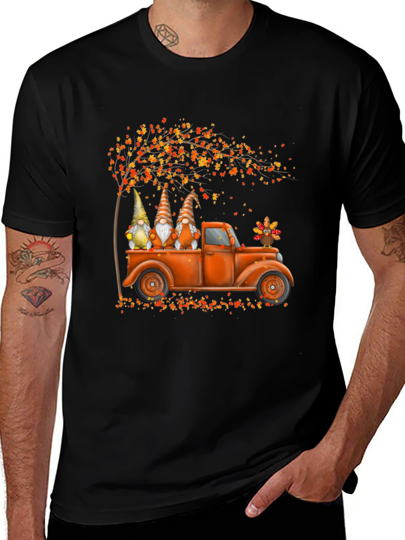 Fall Gnomes Truck T-Shirt