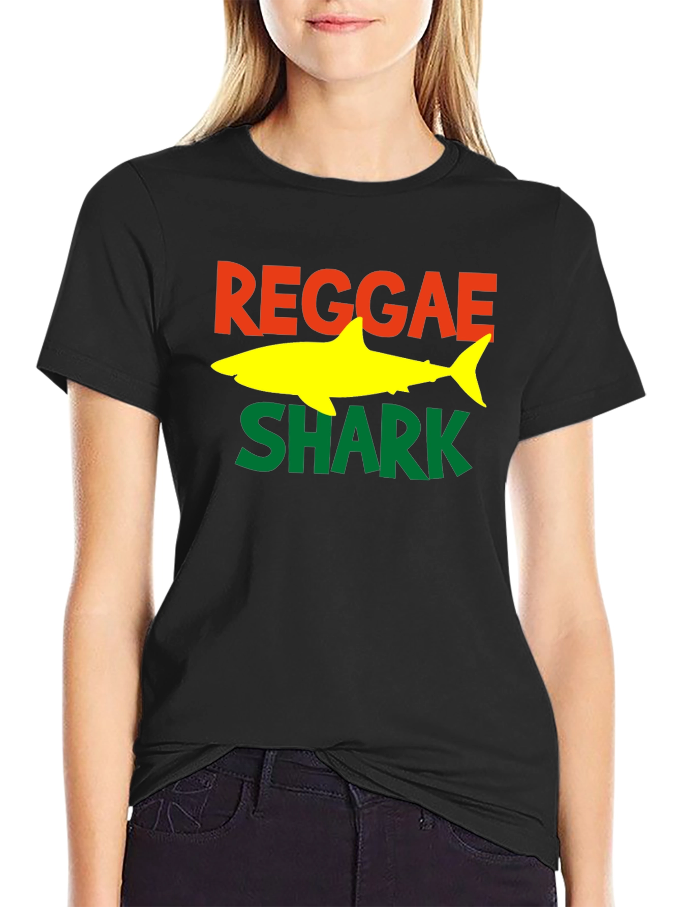 Reggae Shark T-Shirt - Rastafarian Style