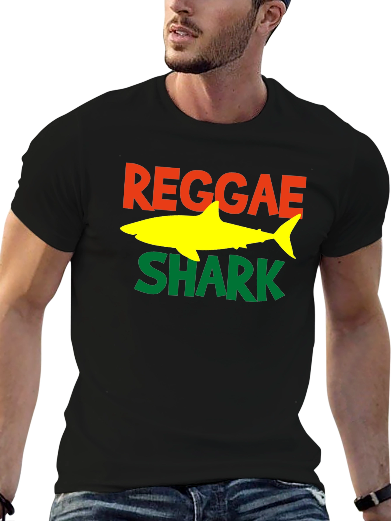 Reggae Shark T-Shirt - Rastafarian Style