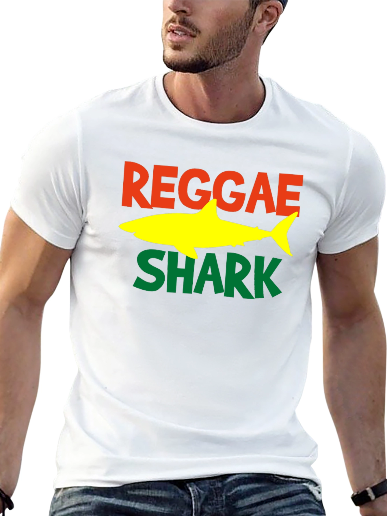 Reggae Shark T-Shirt - Rastafarian Style