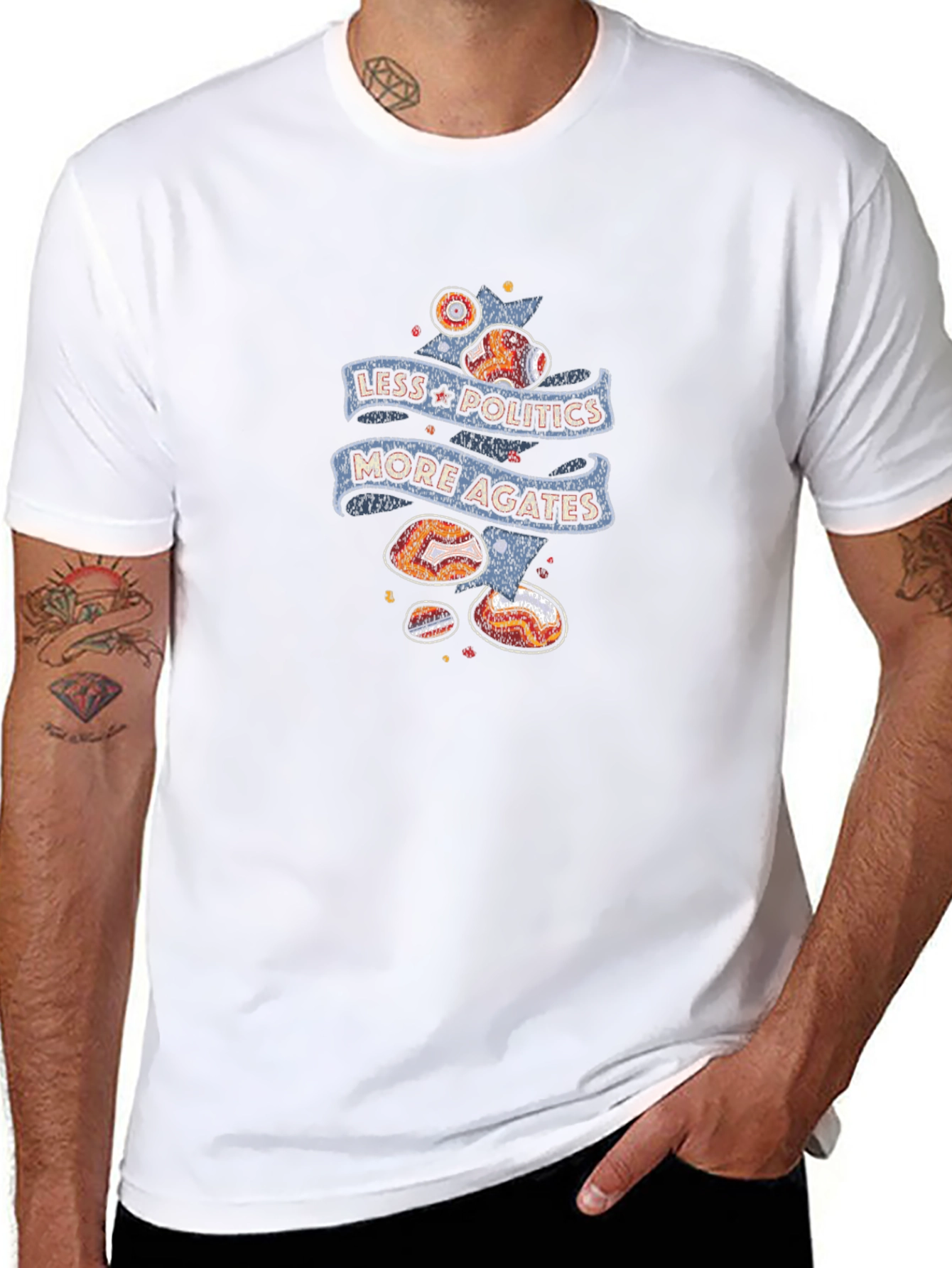 Less Politics More Agates Graphic Tee