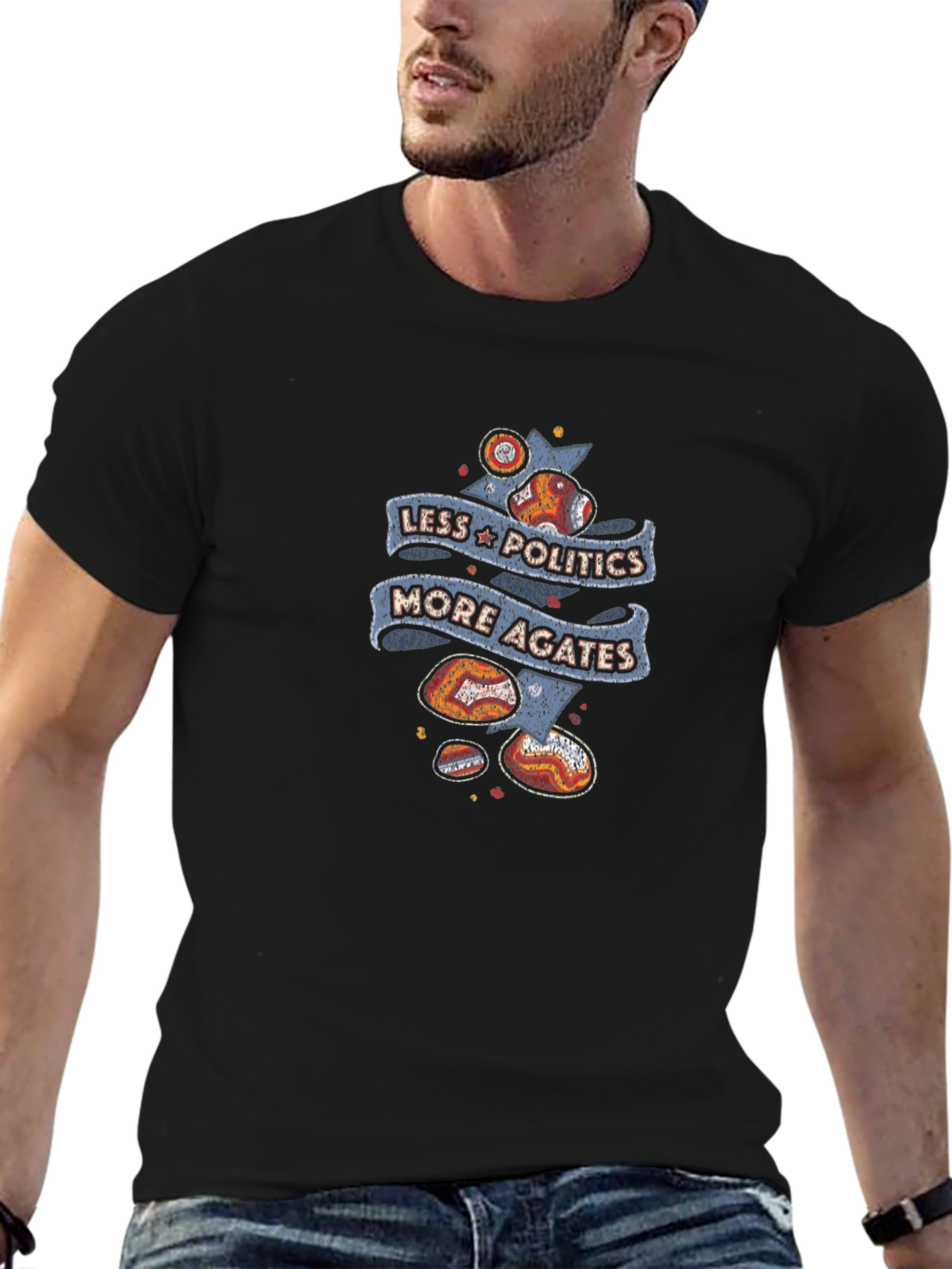 Less Politics More Agates Graphic Tee