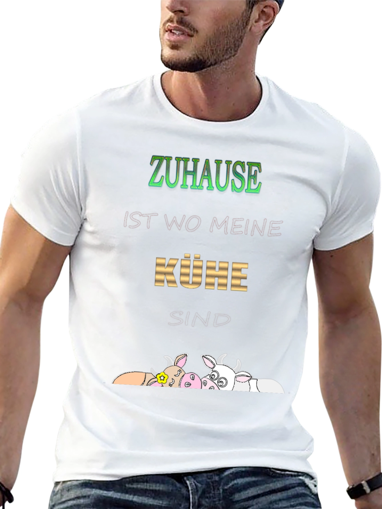 Zuhause Kühe Graphic Tee
