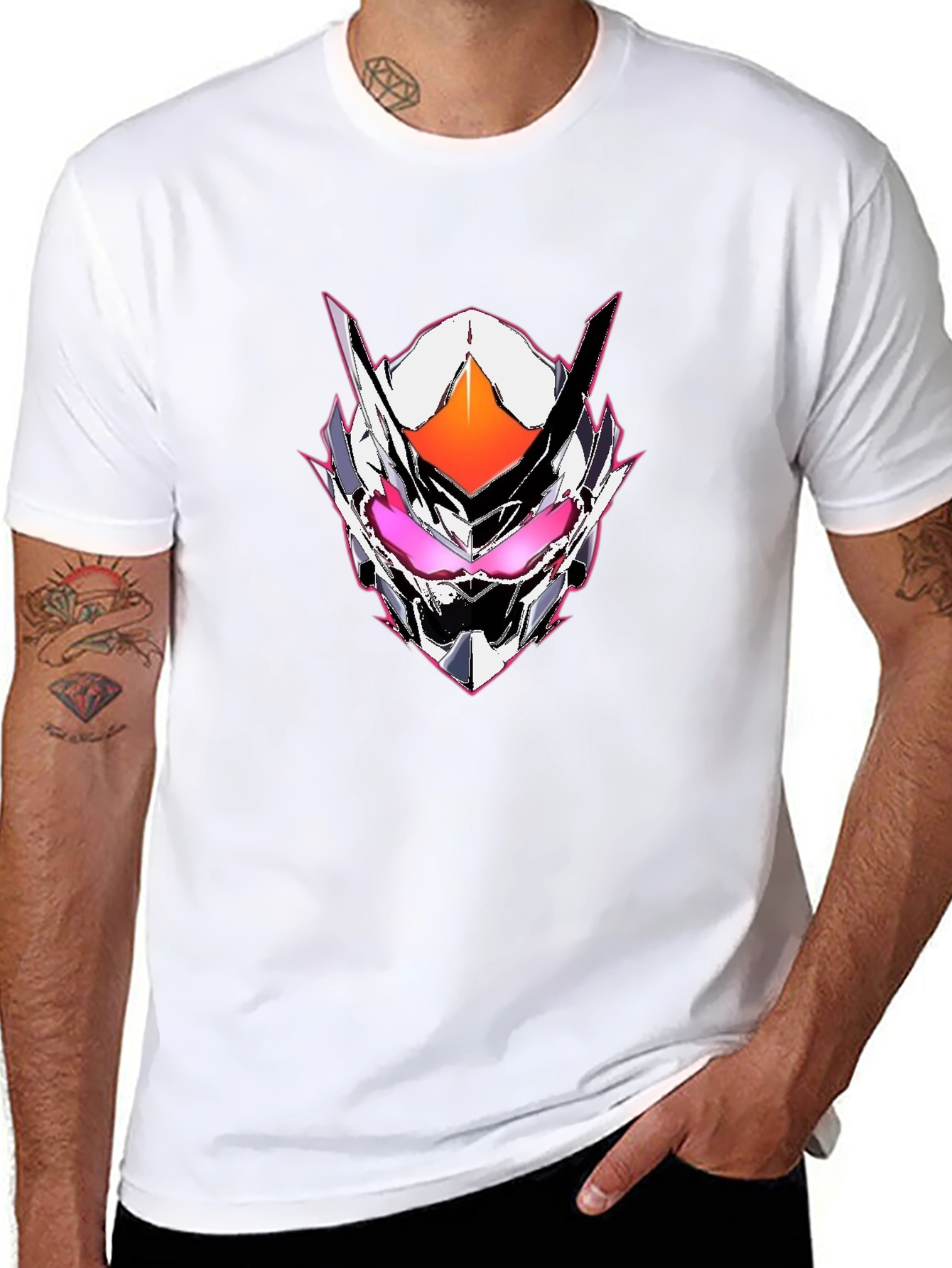 Cyberpunk Mask Graphic Tee - Black