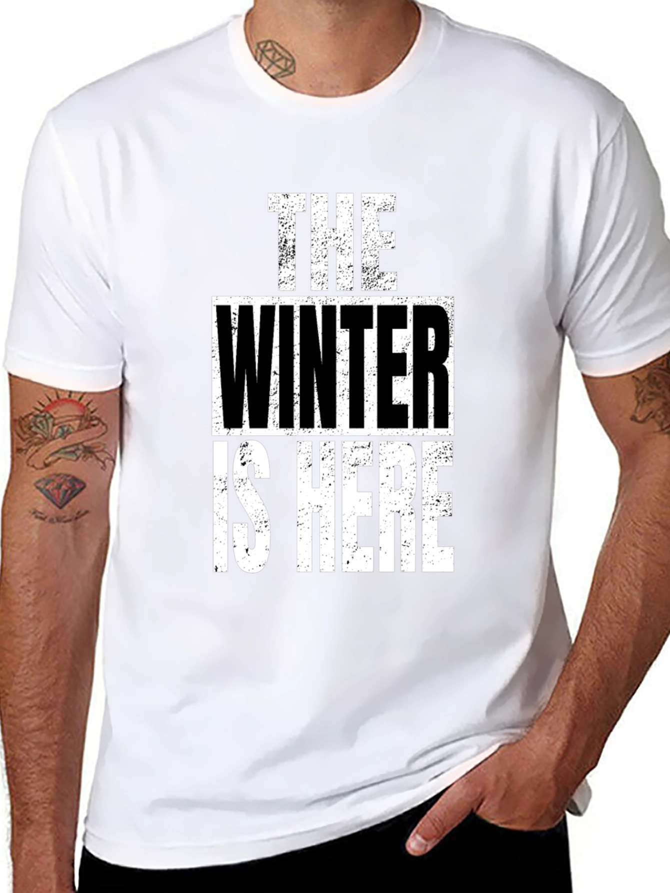 Winter is Here T-Shirt - Black Graphic Tee