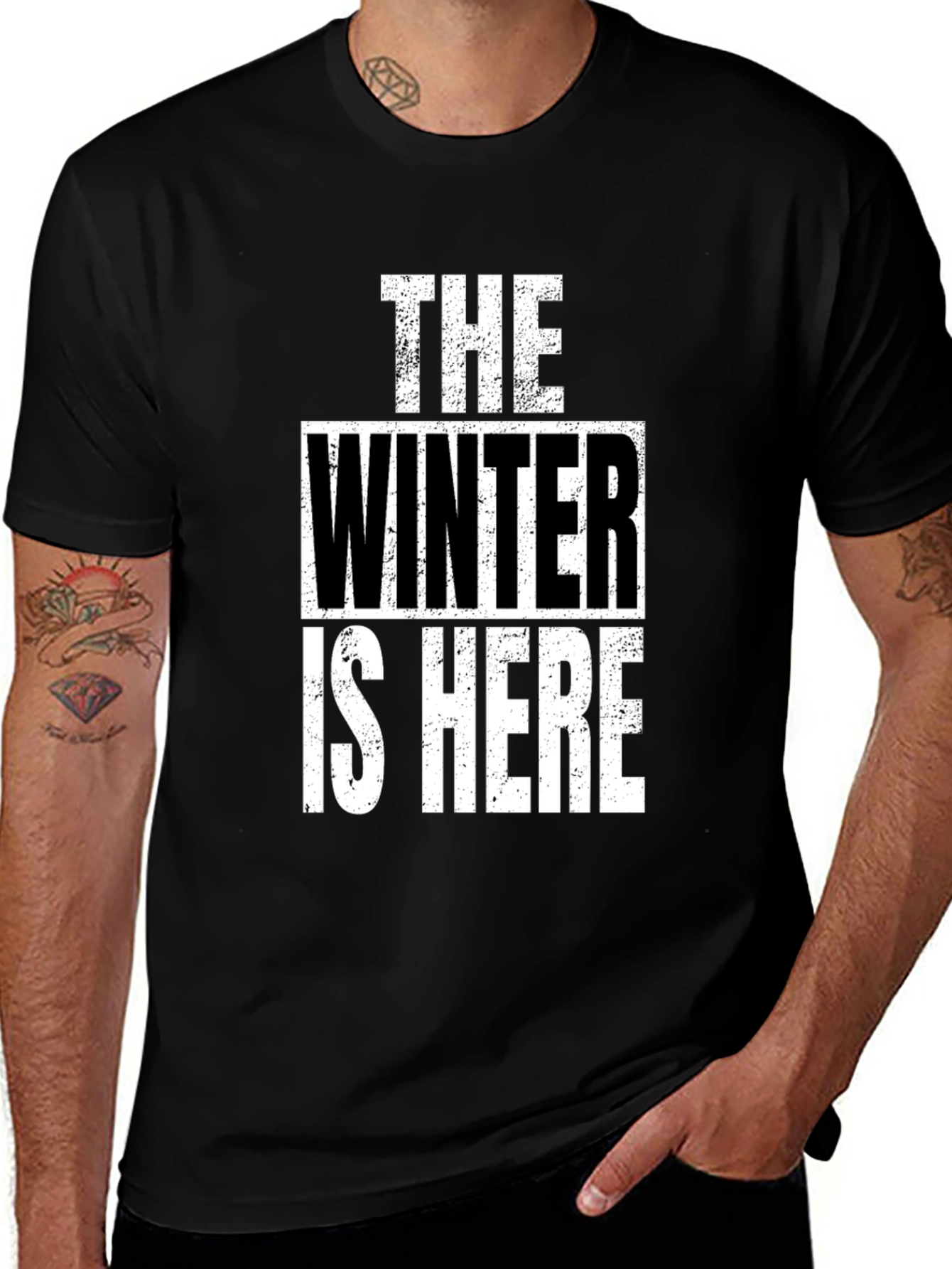 Winter is Here T-Shirt - Black Graphic Tee