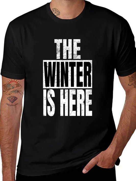 Winter is Here T-Shirt - Black Graphic Tee