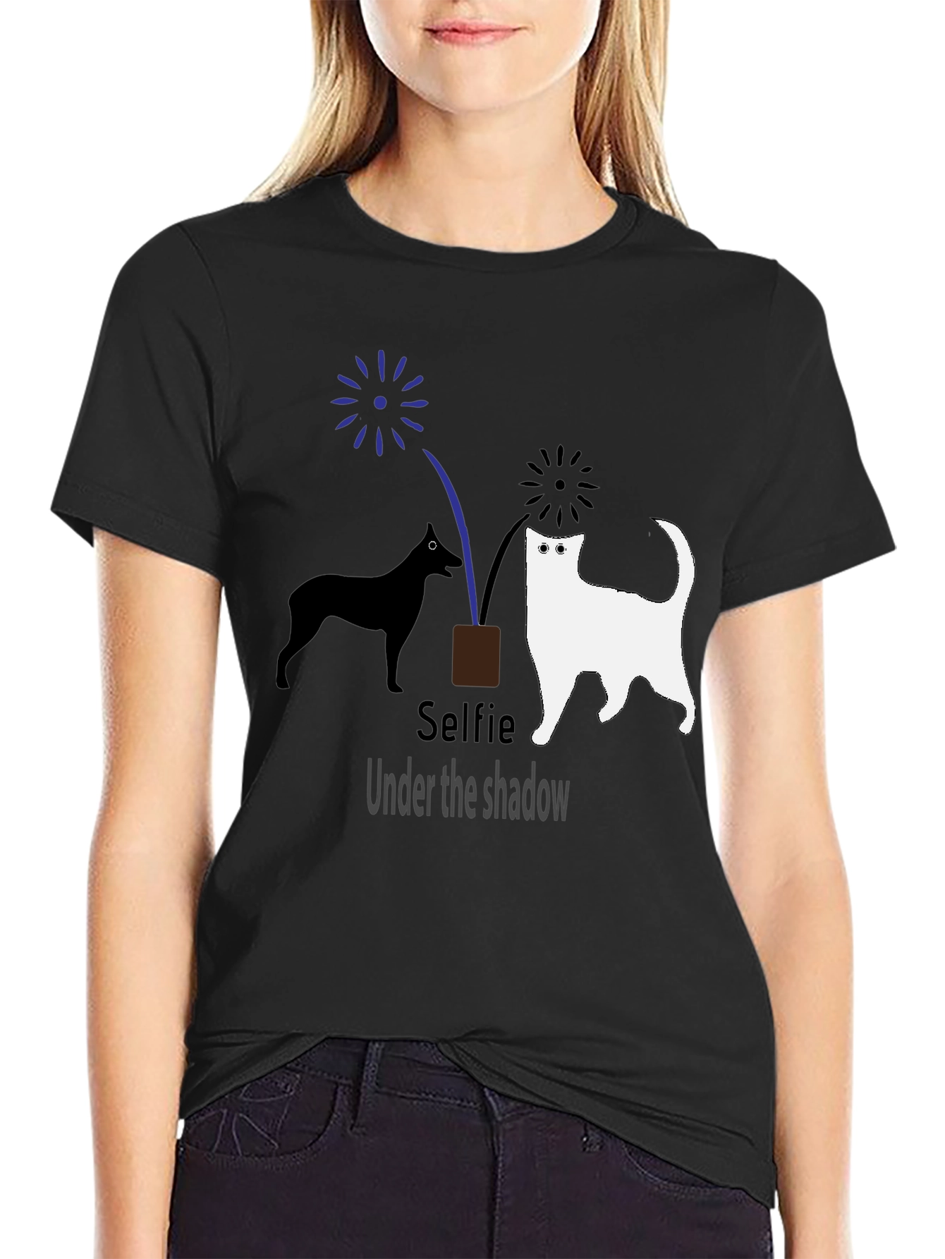 Selfie Under the Shadow Graphic T-Shirt