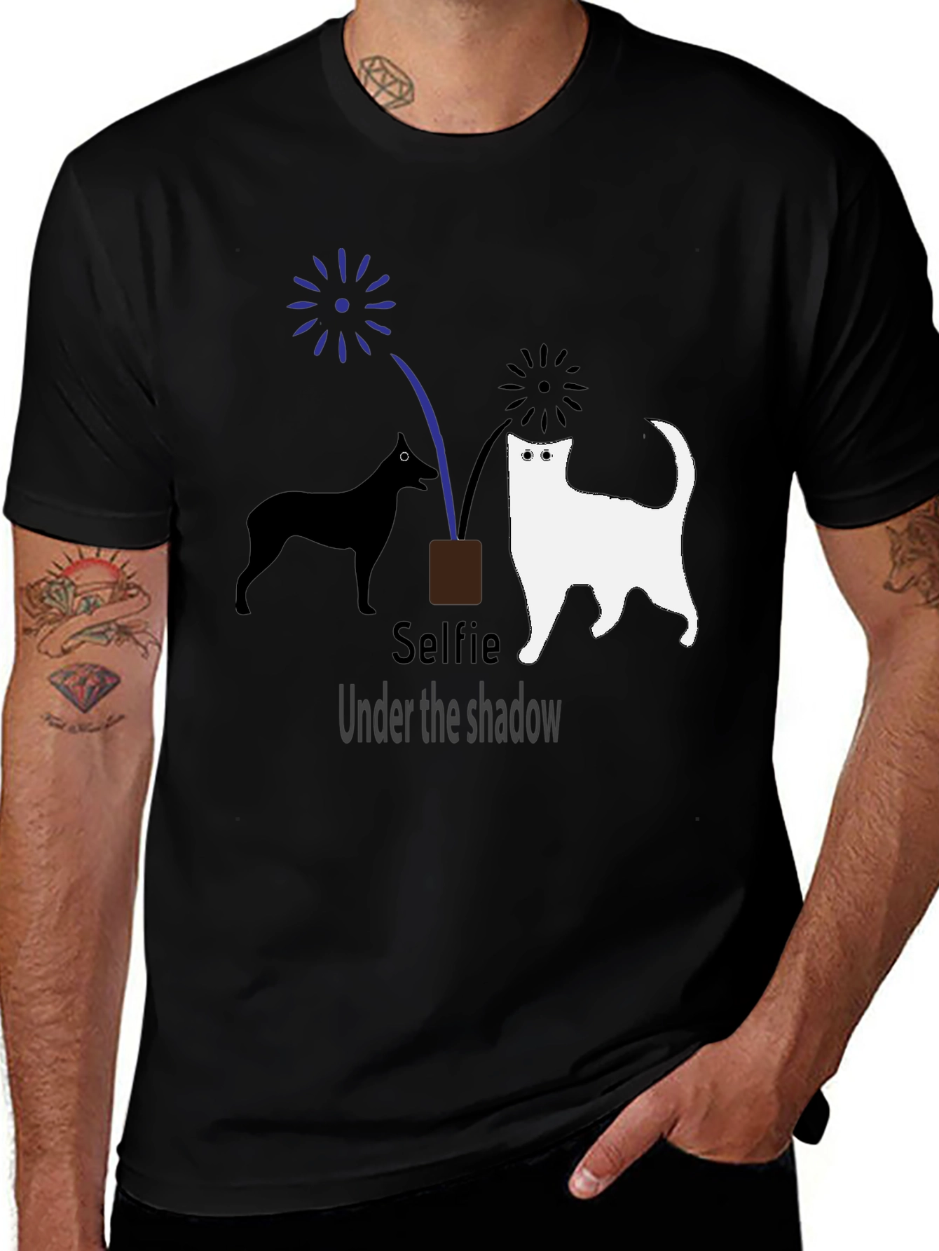 Selfie Under the Shadow Graphic T-Shirt