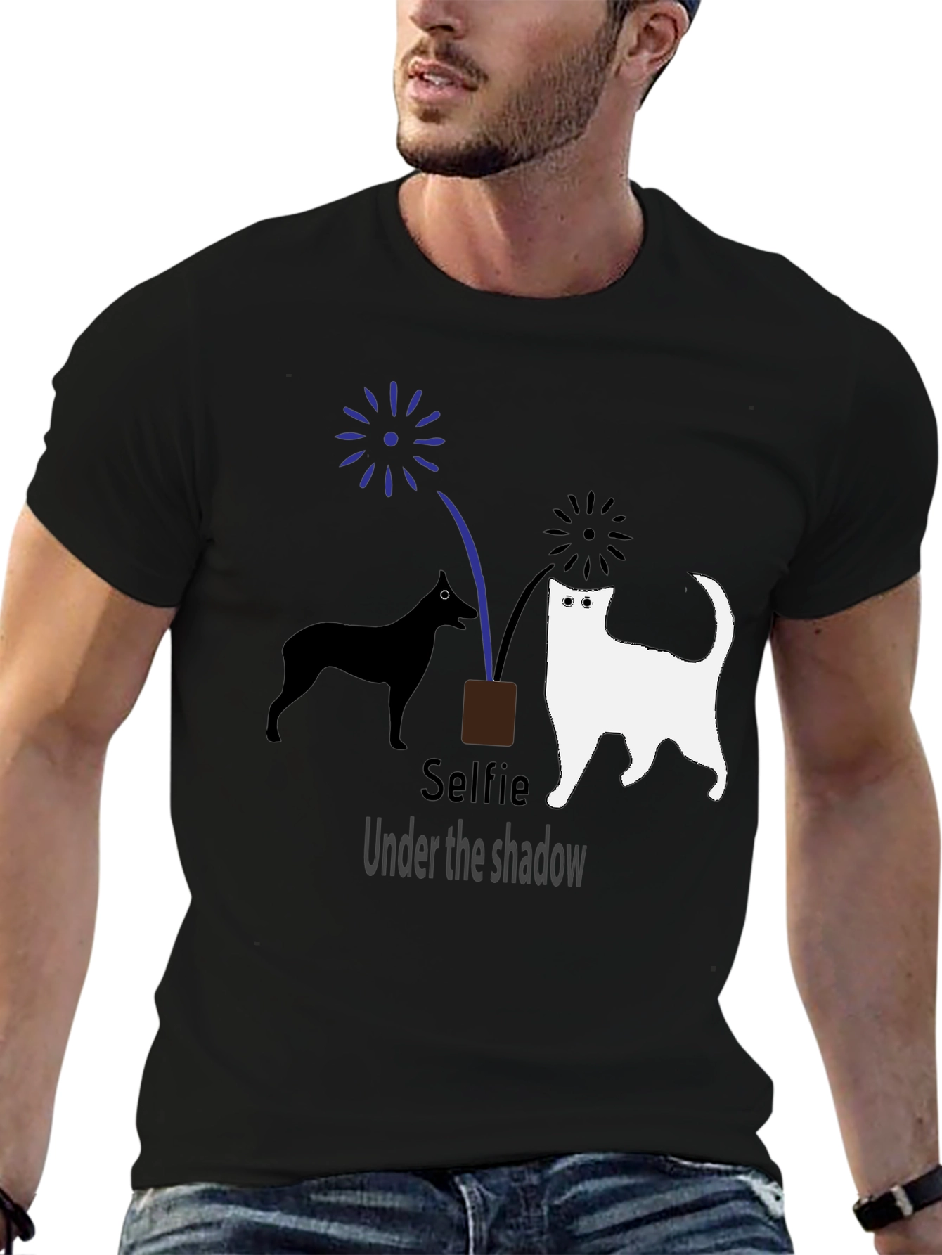Selfie Under the Shadow Graphic T-Shirt