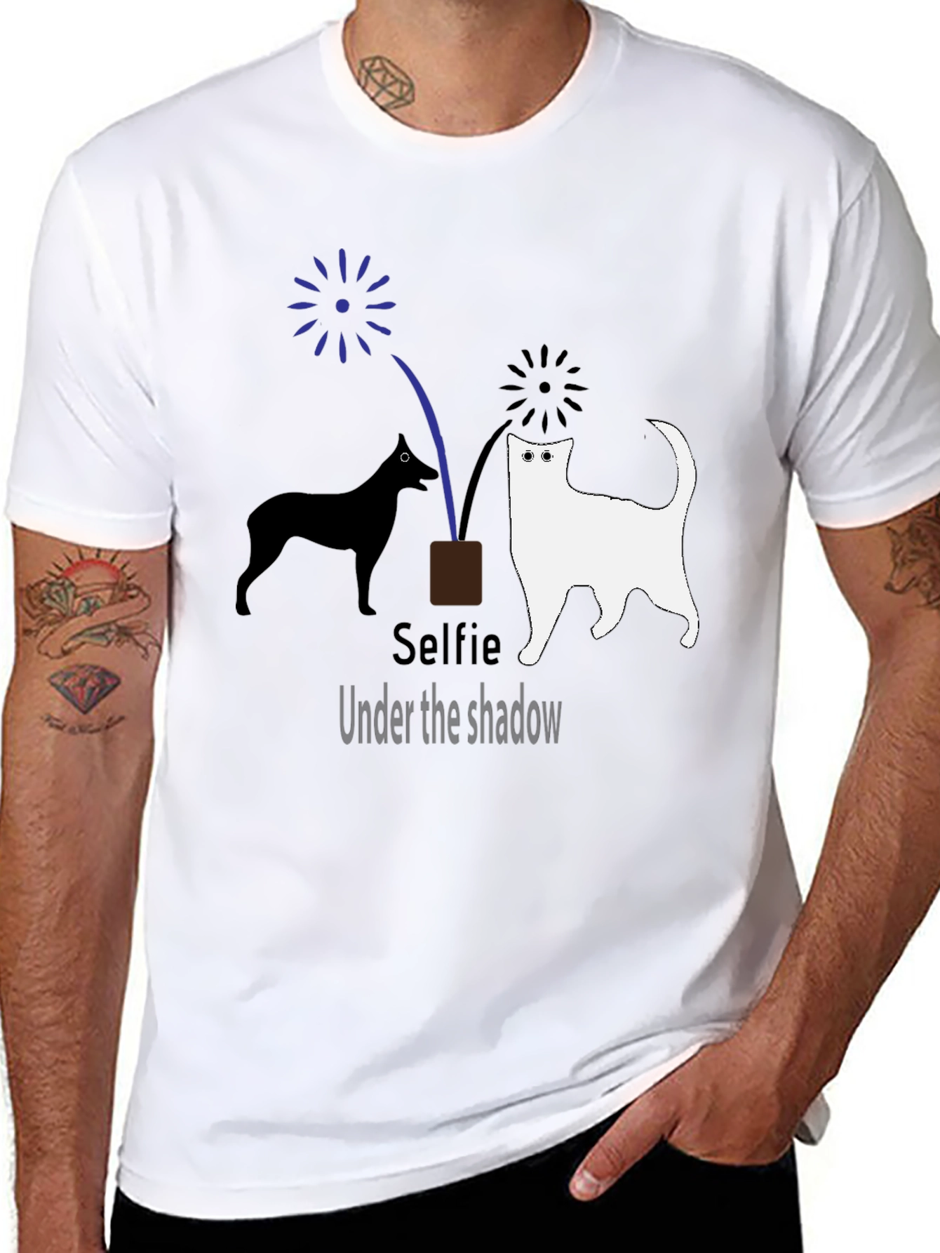 Selfie Under the Shadow Graphic T-Shirt