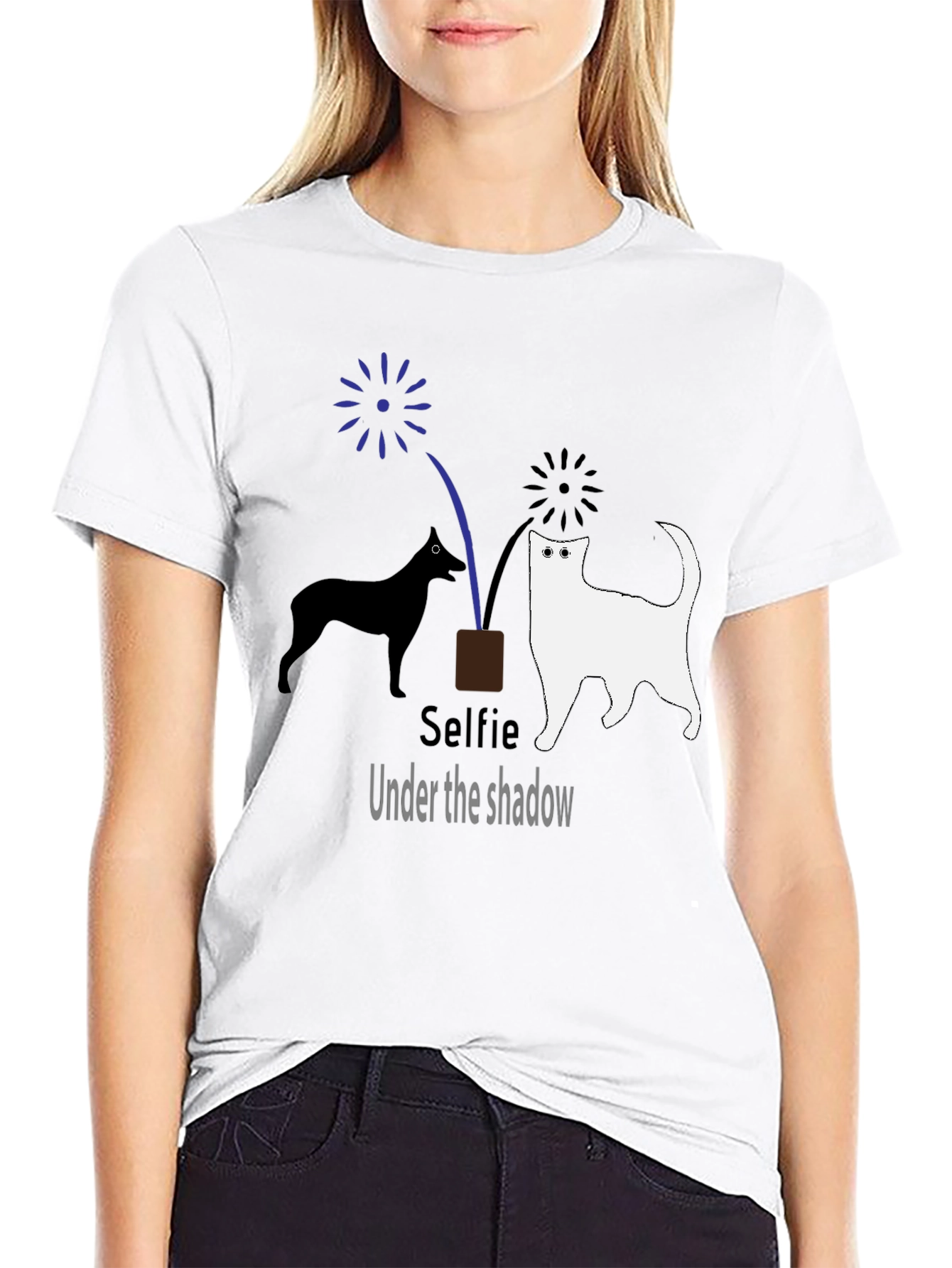Selfie Under the Shadow Graphic T-Shirt