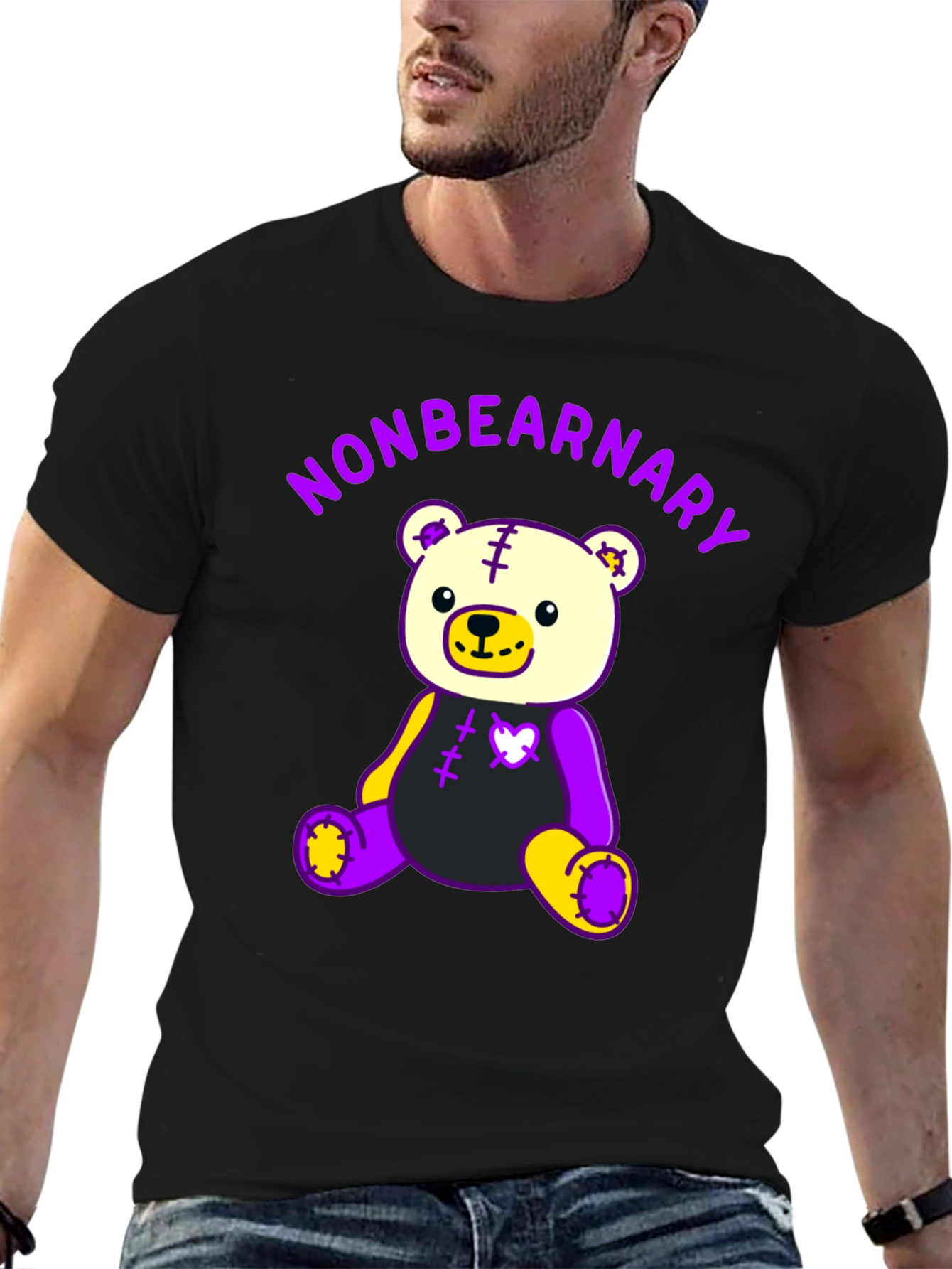 Nonbearnary Bear T-Shirt - Unique Graphic Tee