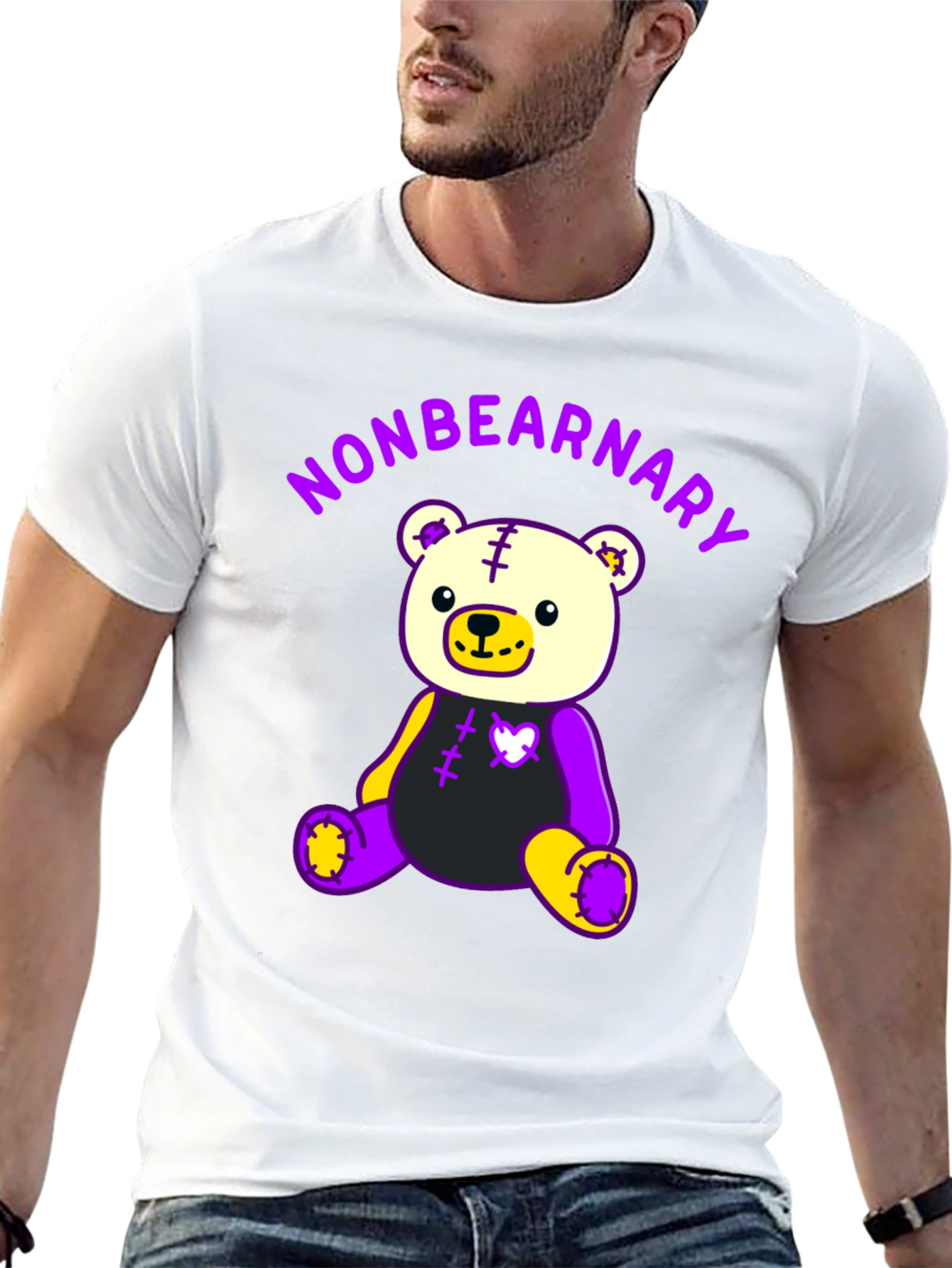 Nonbearnary Bear T-Shirt - Unique Graphic Tee