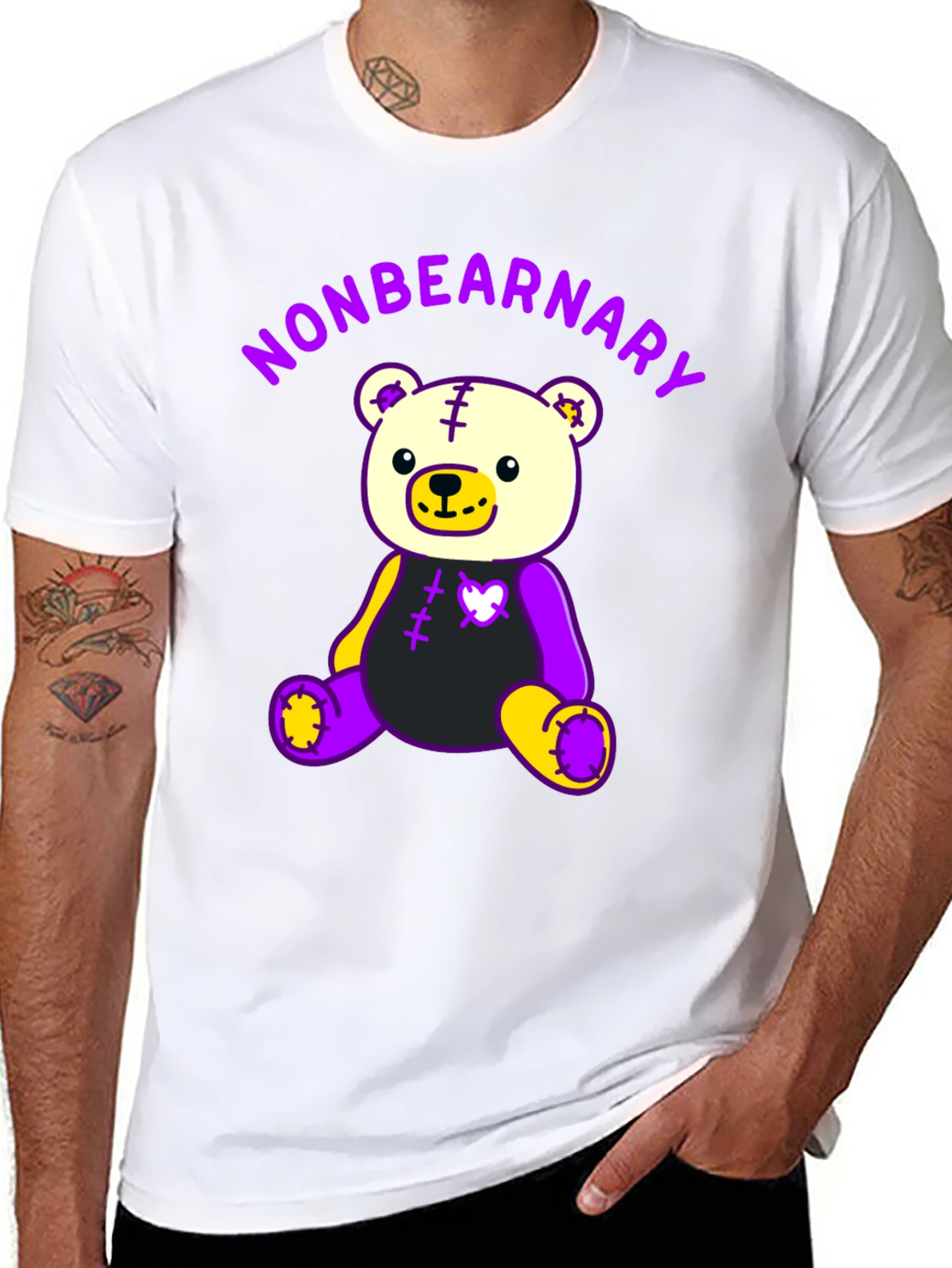 Nonbearnary Bear T-Shirt - Unique Graphic Tee